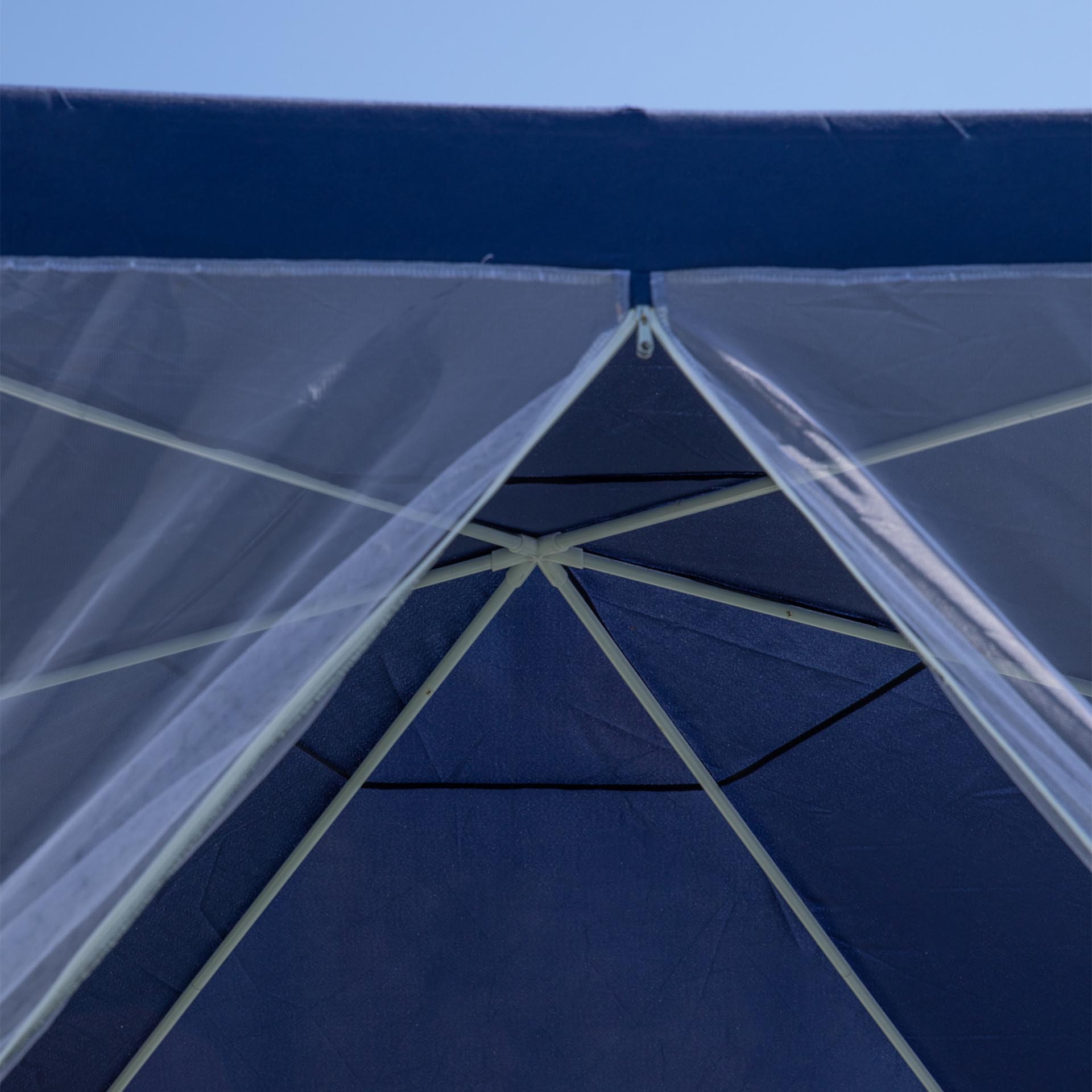Gazebo esagonale con zanzariera, , large