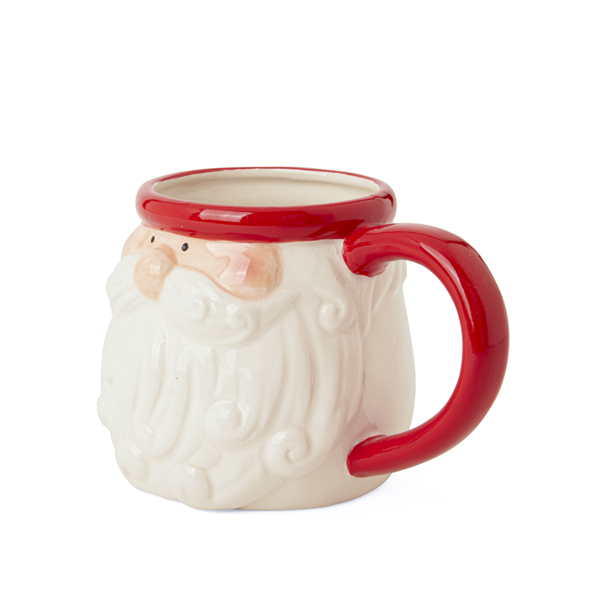 Tazza Natalizia In Ceramica - Volto Babbo Natale, , large