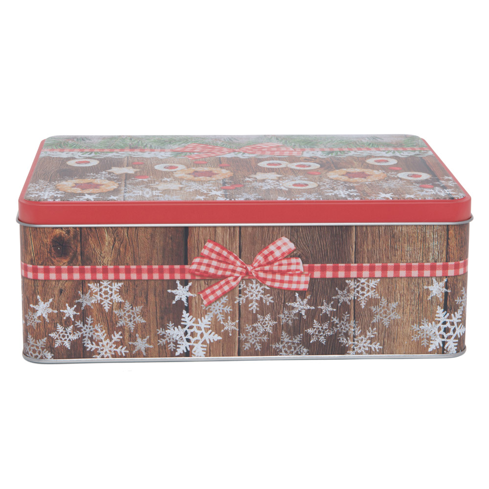 Demiawaking Scatola Latta Natale Contenitore Caramelle Latta Scatola per Biscotti Natalizi Scatola Regalo per Bambini Ornamento Decorazioni per Feste di Natale Albero di Natale 