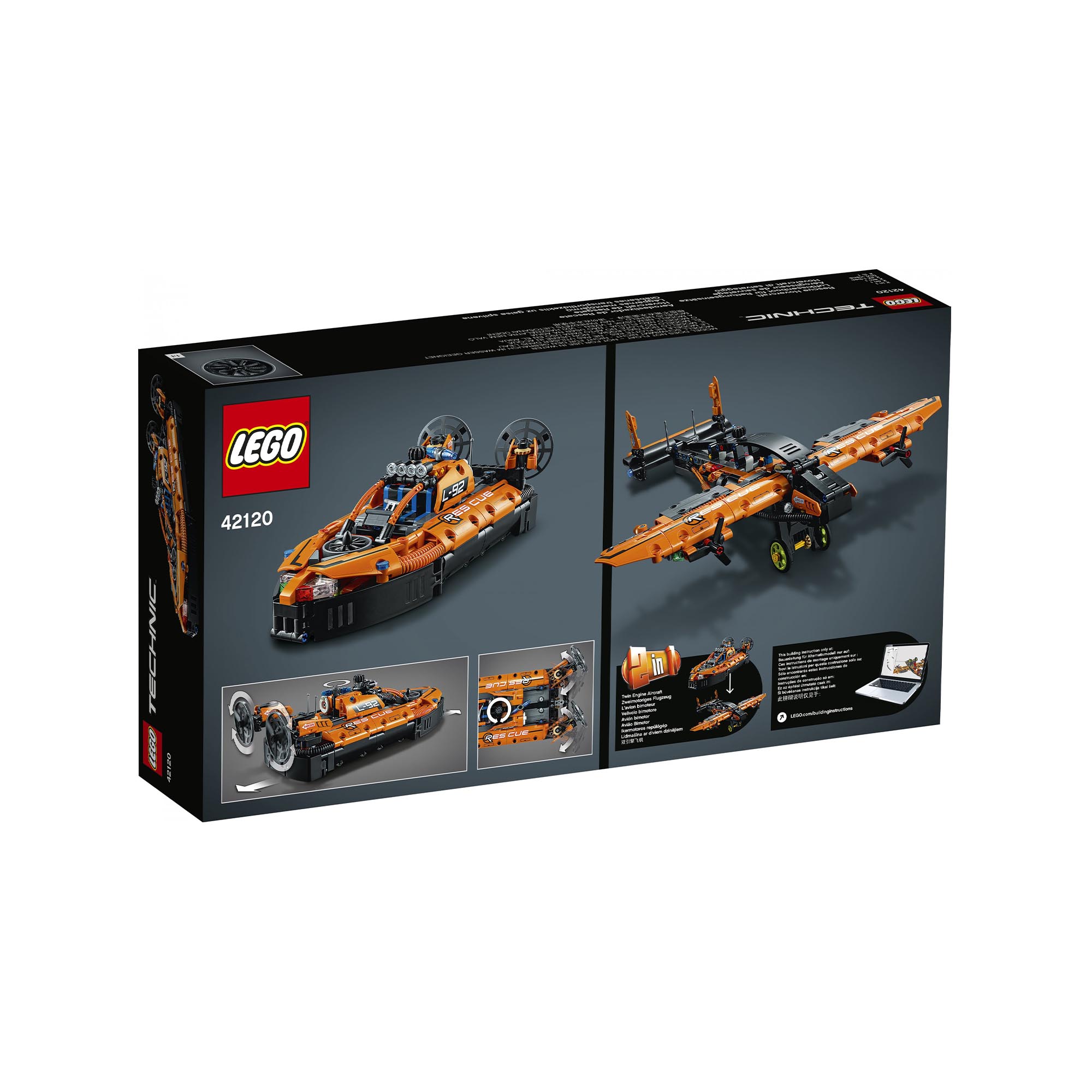 LEGO Technic Hovercraft di Salvataggio, Aereo, Kit di Costruzione 2 in 1, Veicol 42120, , large