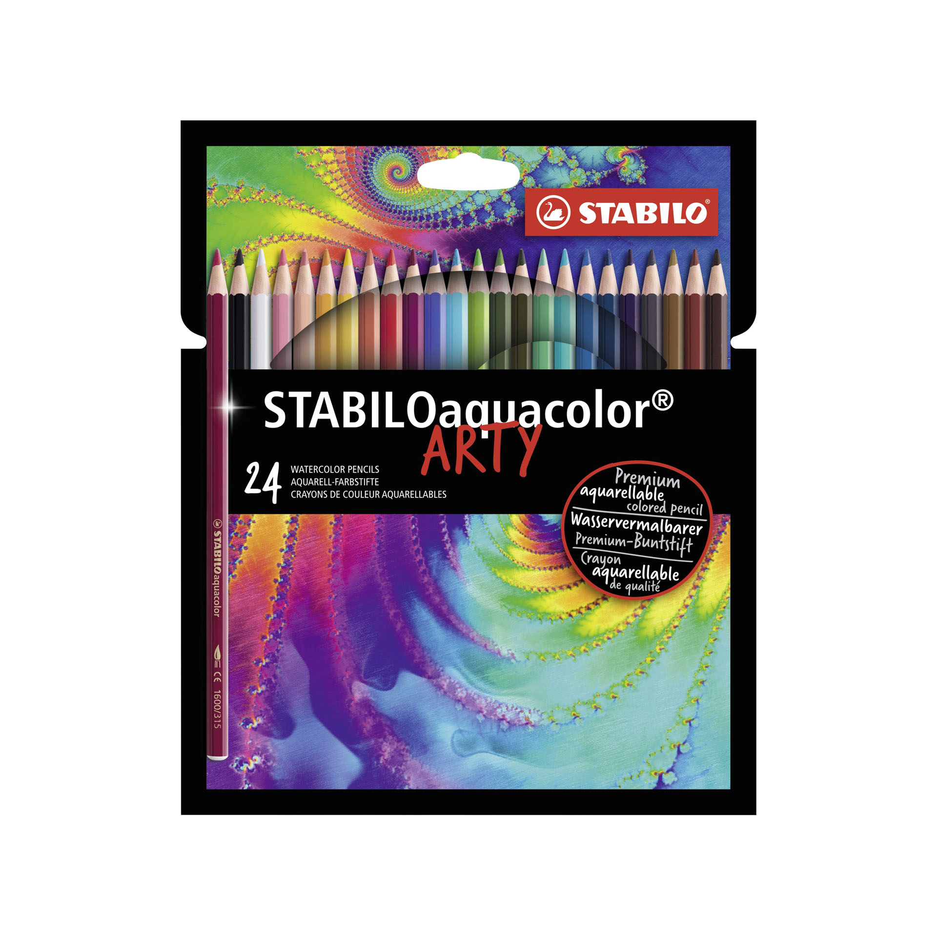 Matita colorata acquarellabile - STABILO aquacolor - ARTY - Astuccio da 24, , large