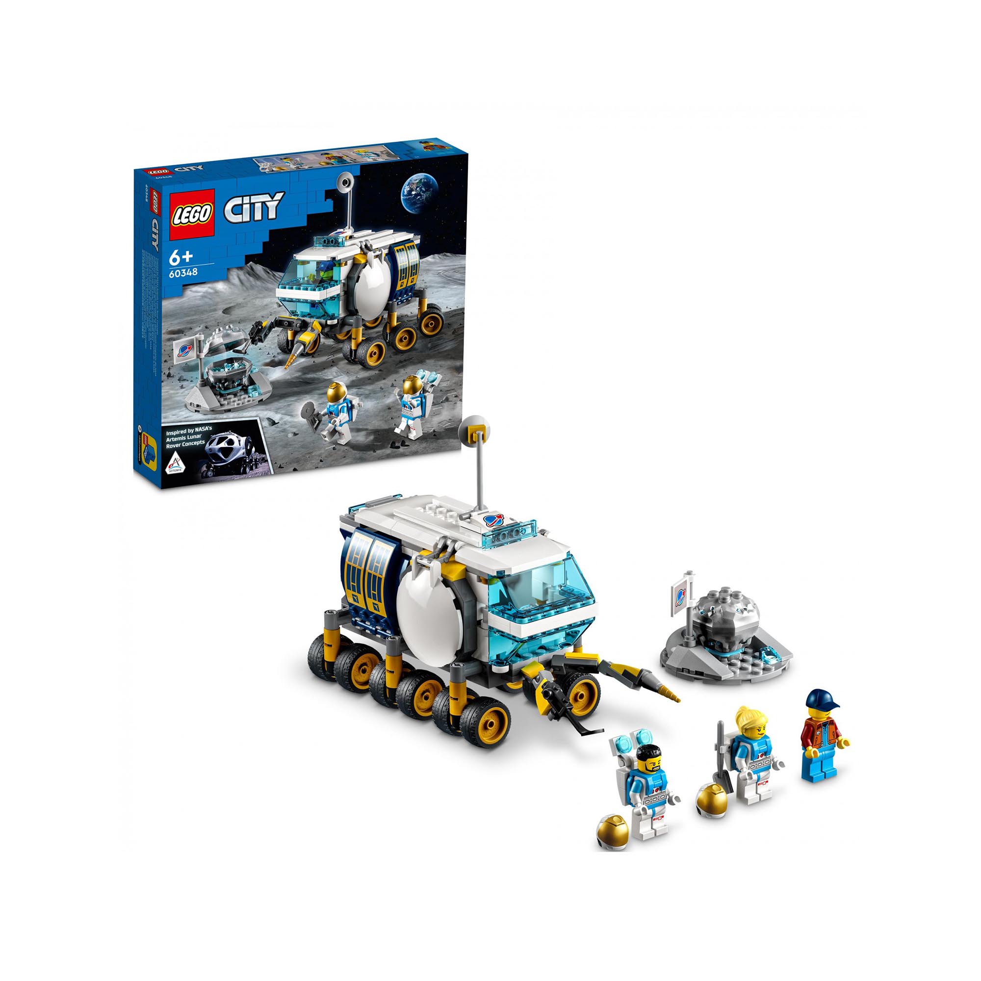 LEGO 60348 City Rover Lunare, Modello di Veicolo Spaziale, Giocattolo per Bambin 60348, , large