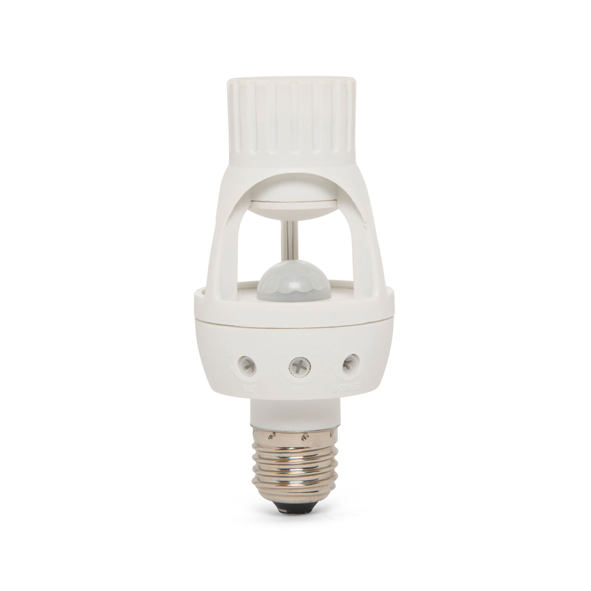 Portalampada E27 con sensore crepuscolare e PIR 360°, , large