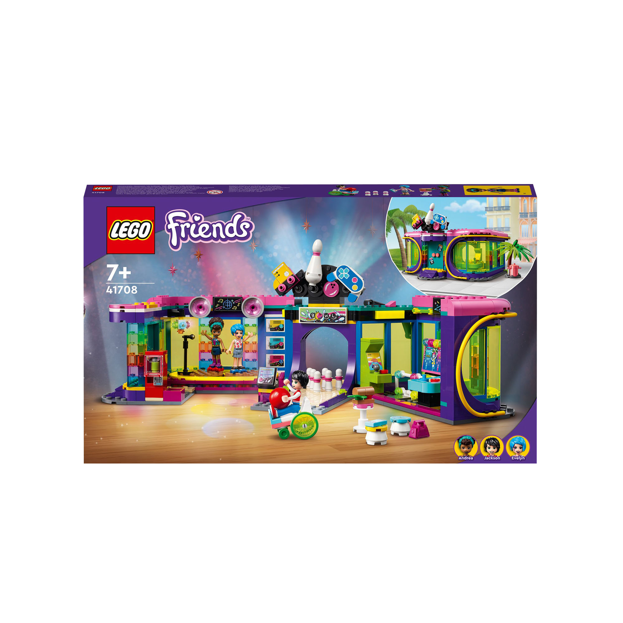 LEGO Friends Arcade Roller Disco, Set Costruzioni Discoteca, Mini Bambolina Andr 41708, , large