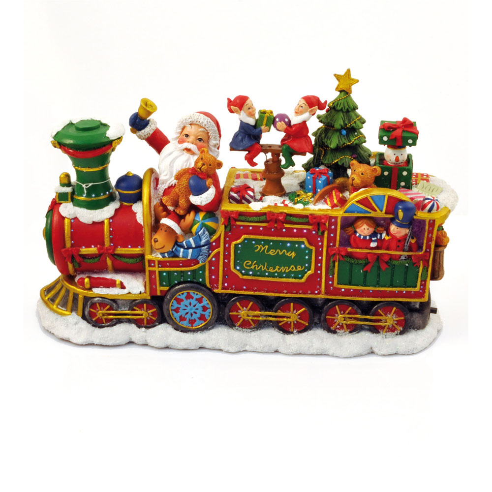 Treno animato con Babbo Natale - suoni e movimento, , large
