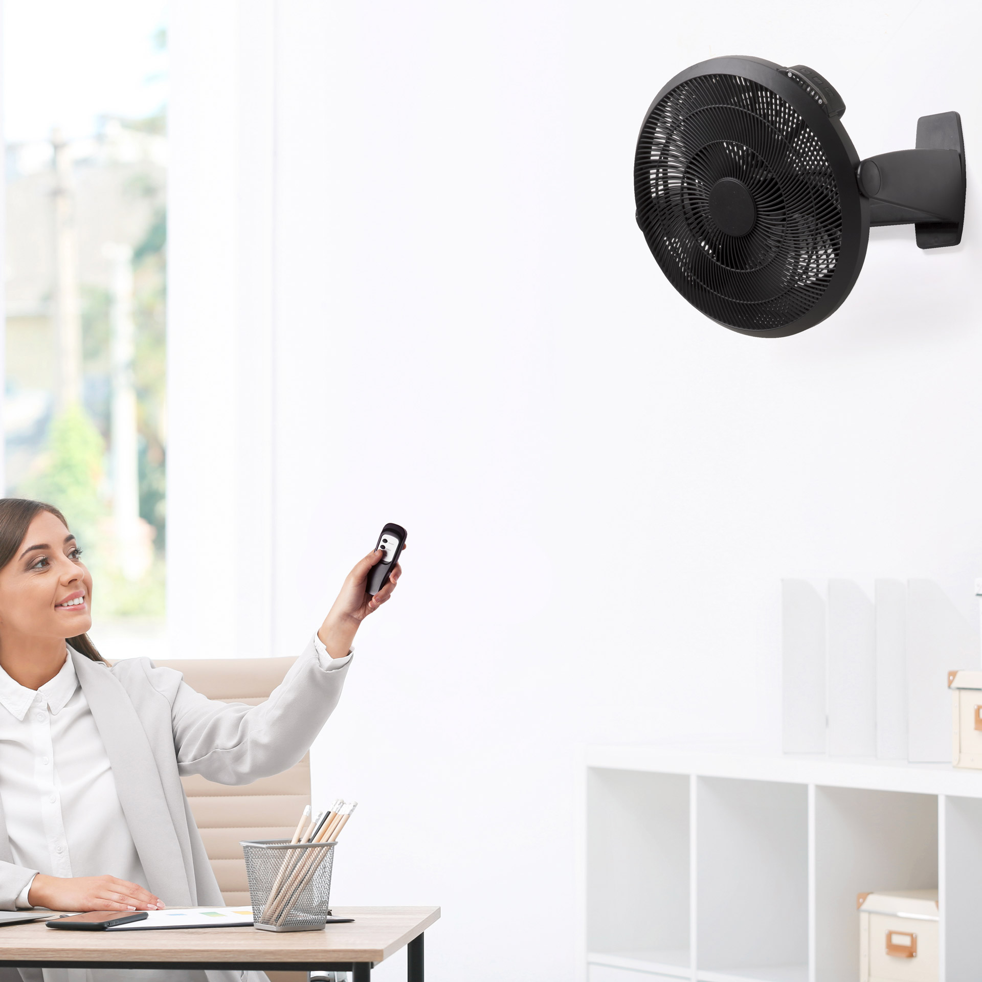 Ventilatore con telecomando e timer - 50 cm, , large