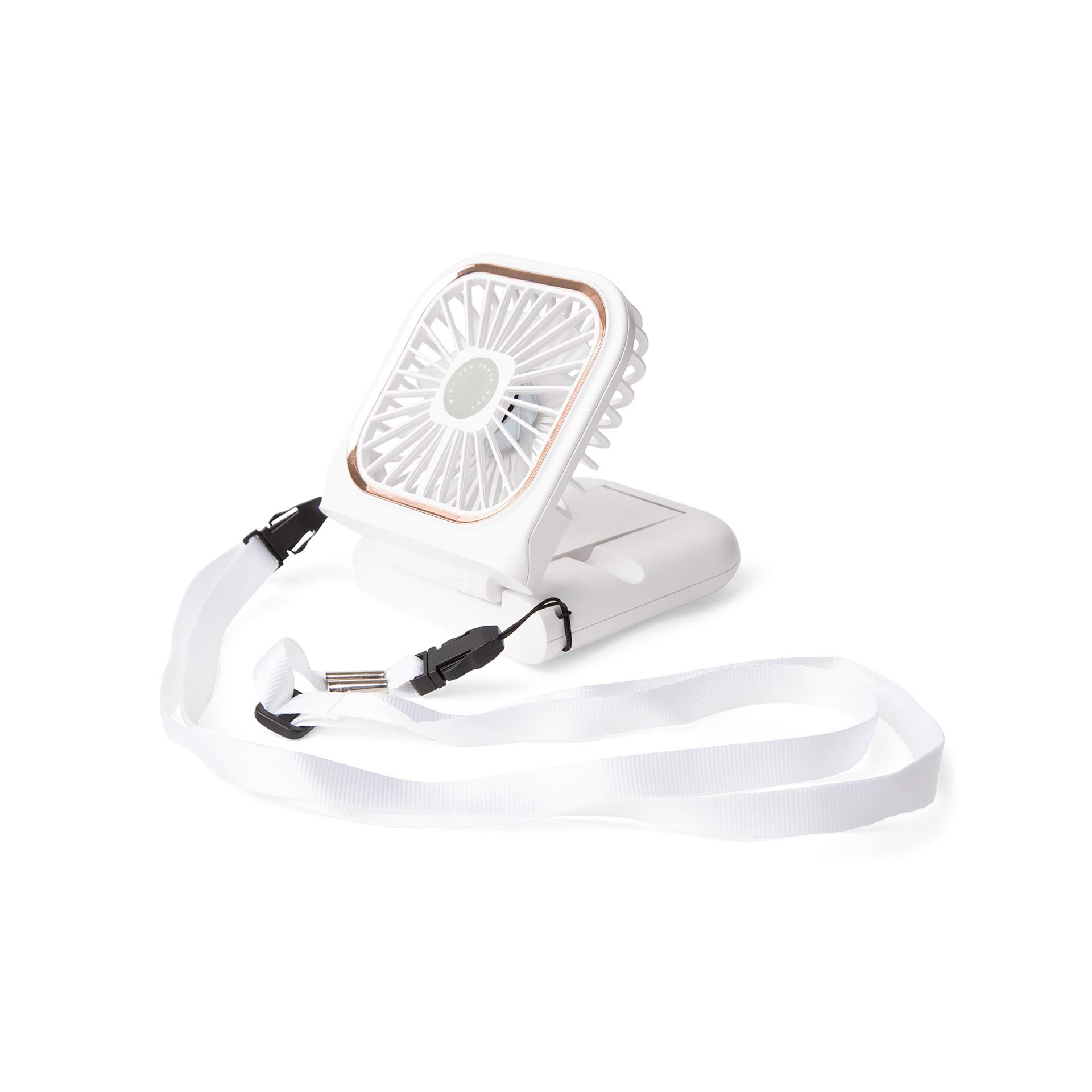 Mini ventilatore portatile ricaricabile con power bank, , large