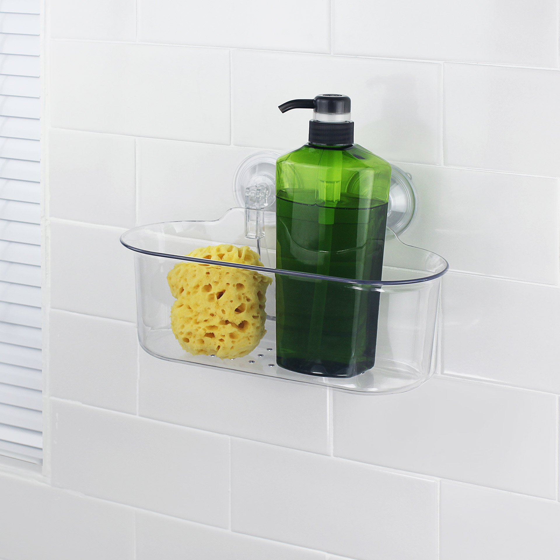 Mensola da bagno con ventose, , large