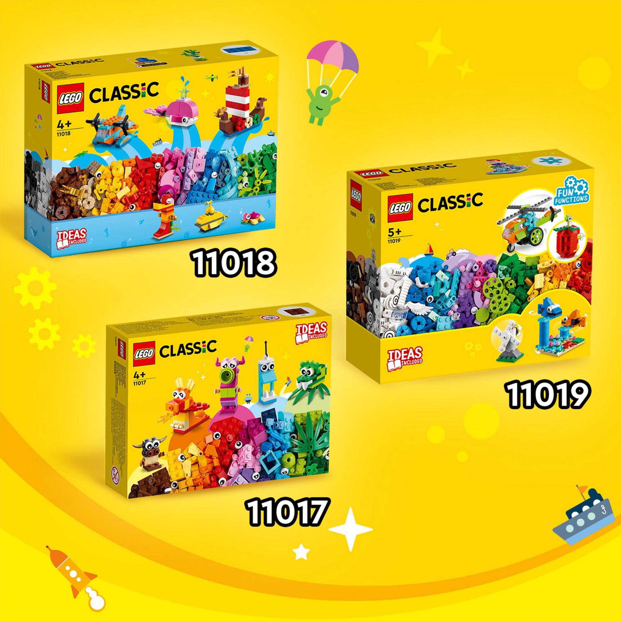 LEGO 11017 Classic Mostri Creativi, Giochi Educativi per Bambini dai 4 Anni in s 11017, , large
