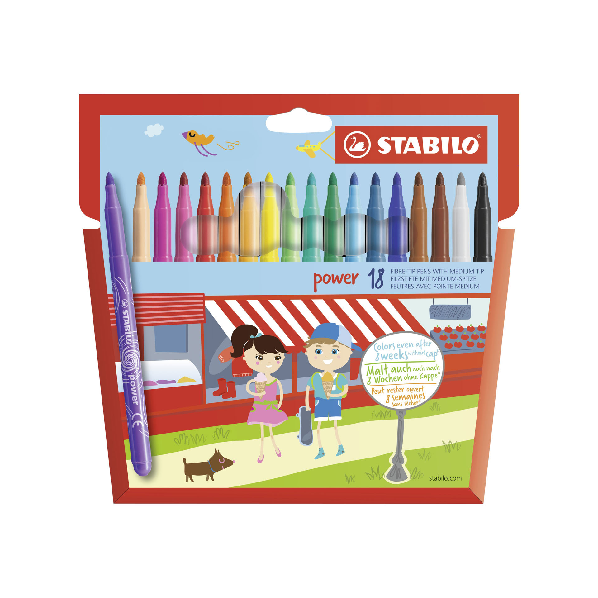 STABILO power Pennarello colori assortiti Astuccio da 18 