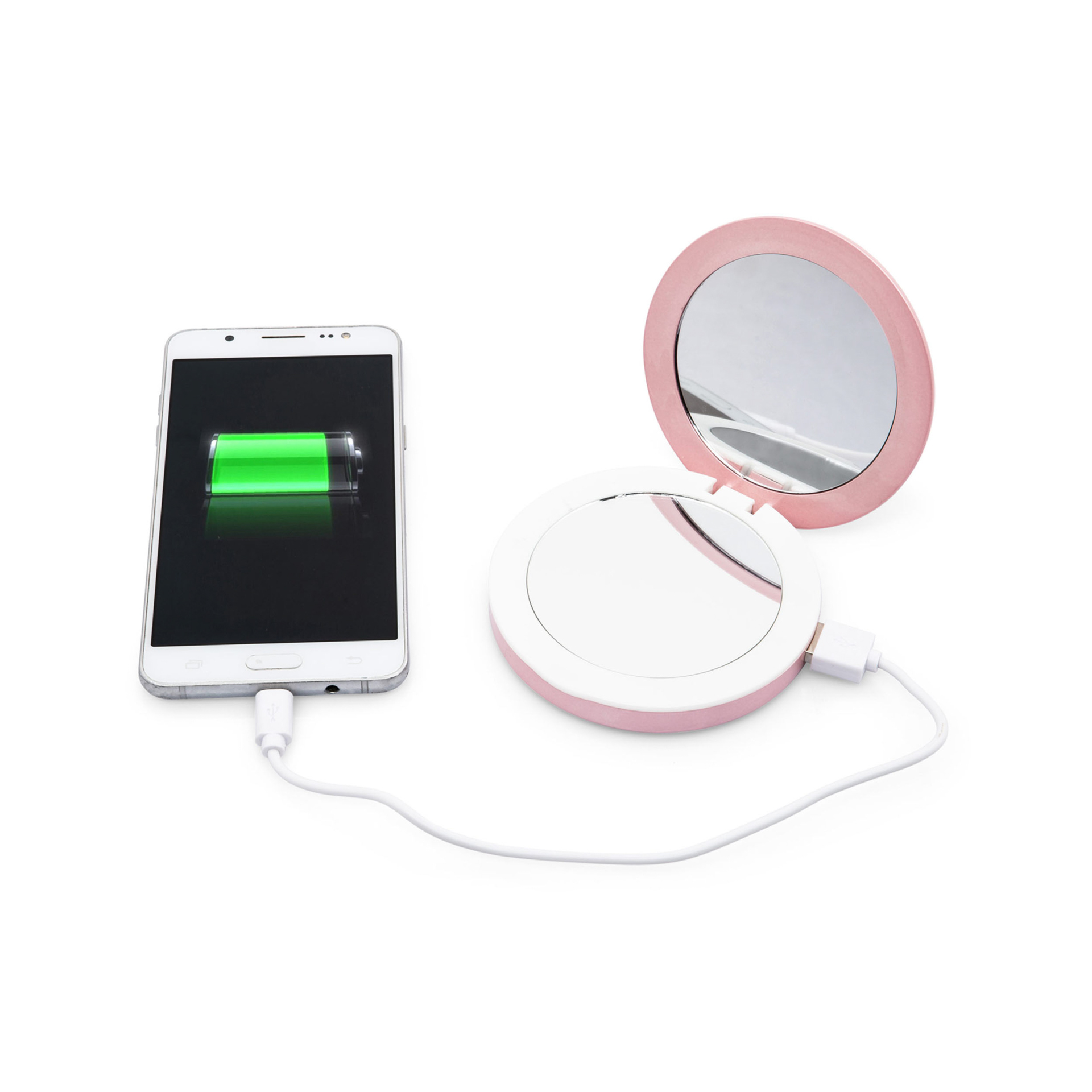 Specchietto Da Borsa Powerbank Con Luce, , large