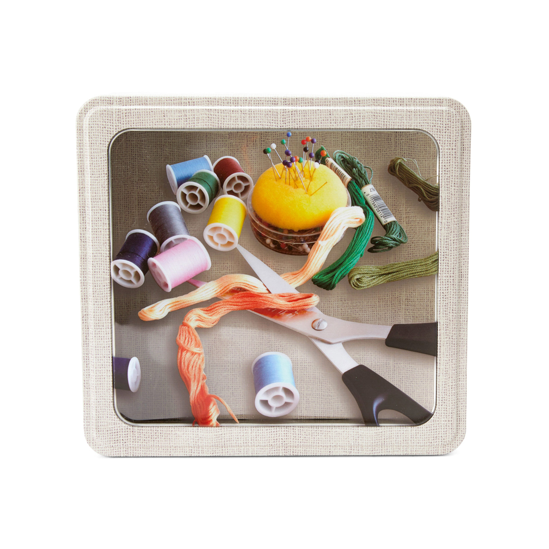 Scatola in latta cucito, , large