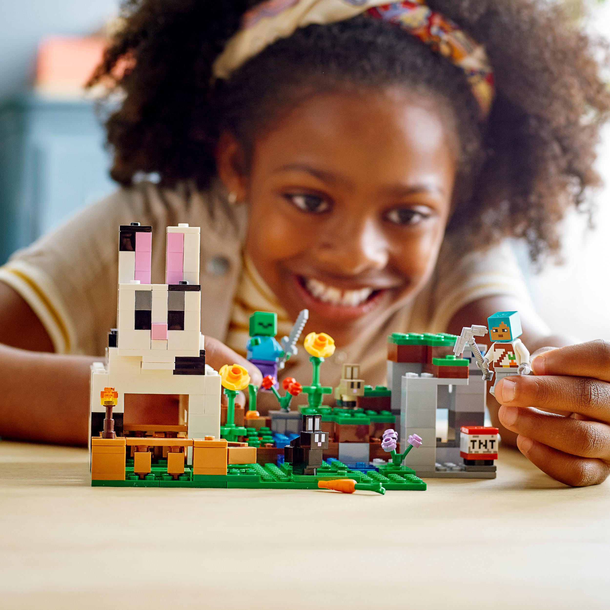 LEGO Minecraft Il Ranch del Coniglio, Giochi per Bambini e Bambine di 8 Anni con 21181, , large