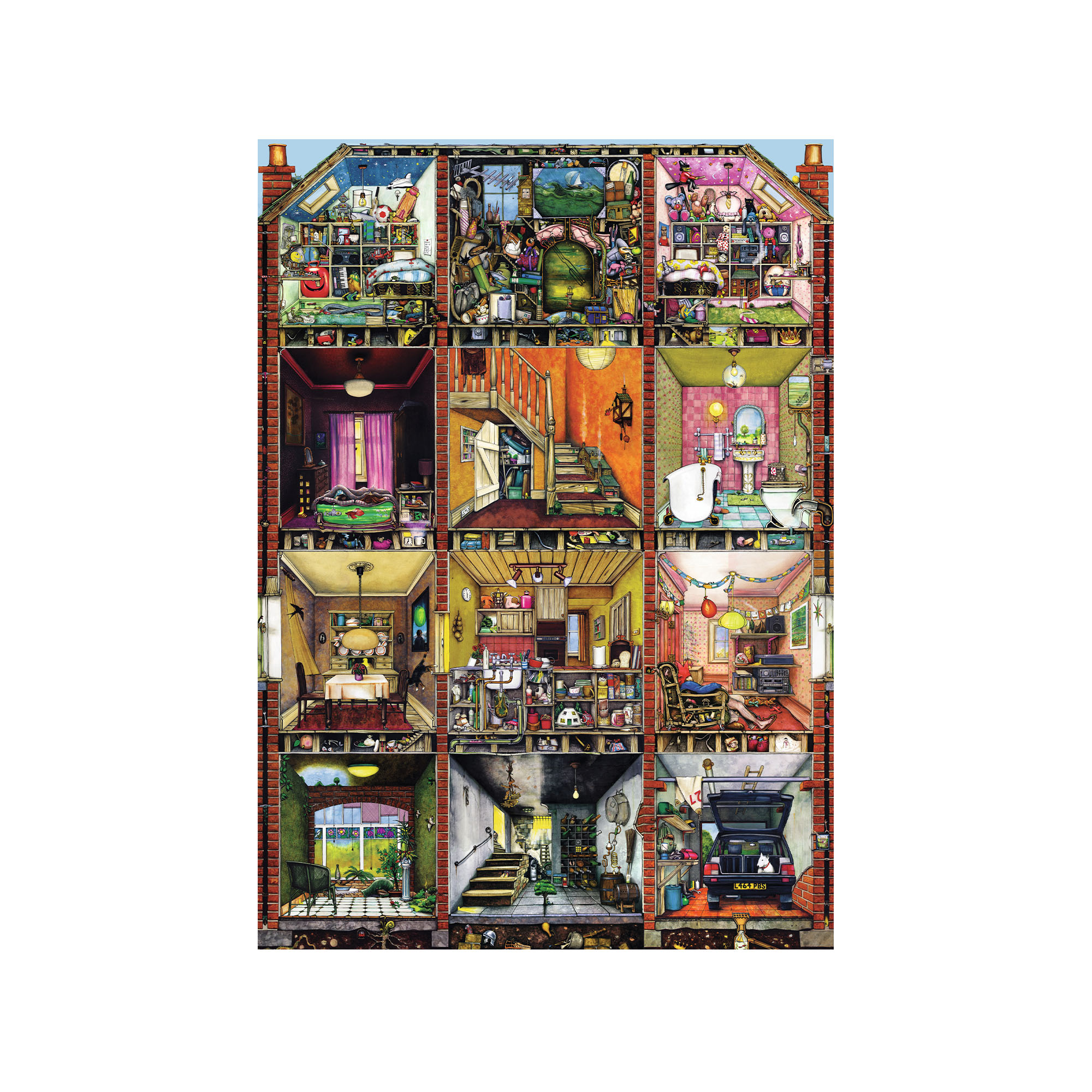 Ravensburger Puzzle 1000 pezzi 19293 - La casa bizzarra, , large
