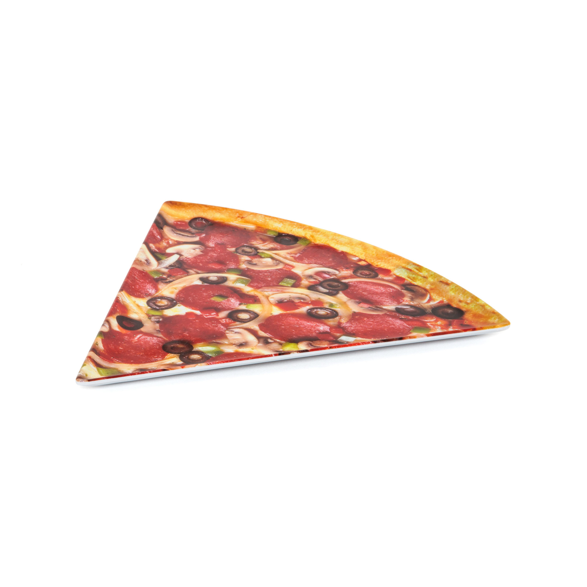 Piatto a forma di trancio di pizza, , large