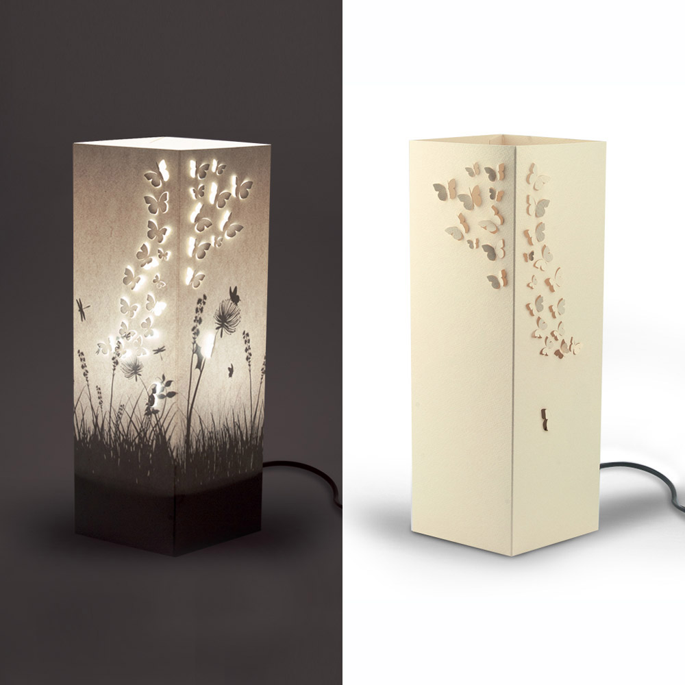 W-lamp- Lampada Da Tavolo Paper Design Farfalle, , large