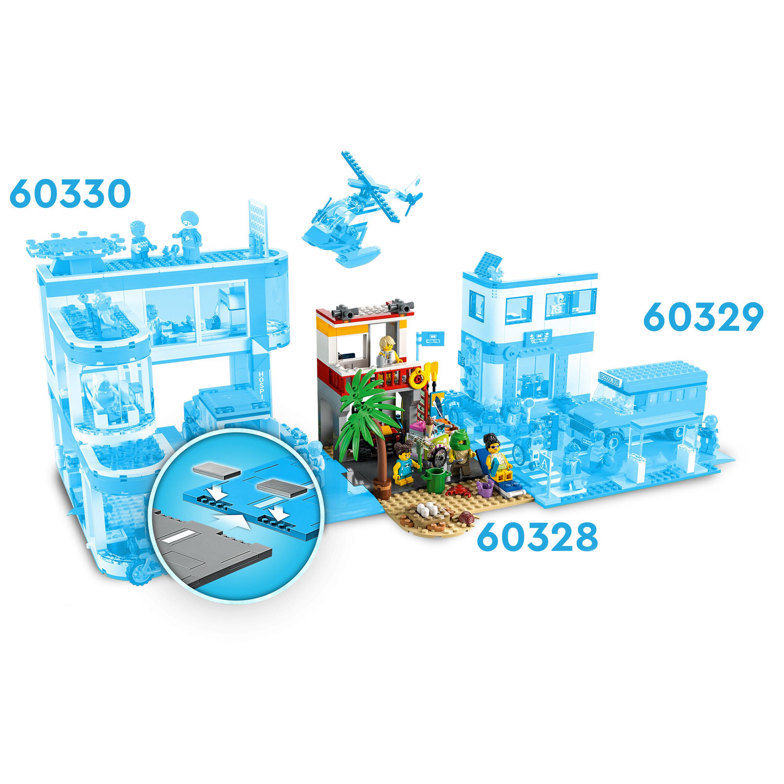 LEGO City Postazione del Bagnino, Set con ATV e Strada, Giocattoli Creativi, Ide 60328, , large