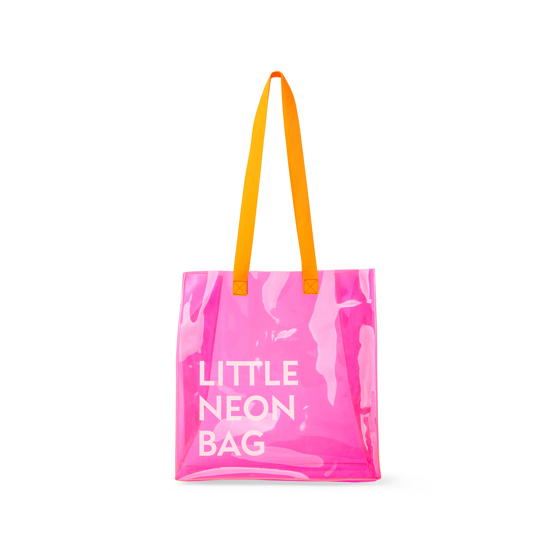 Shopping Bag In Plastica Opaca - Colore Fucsia, , large