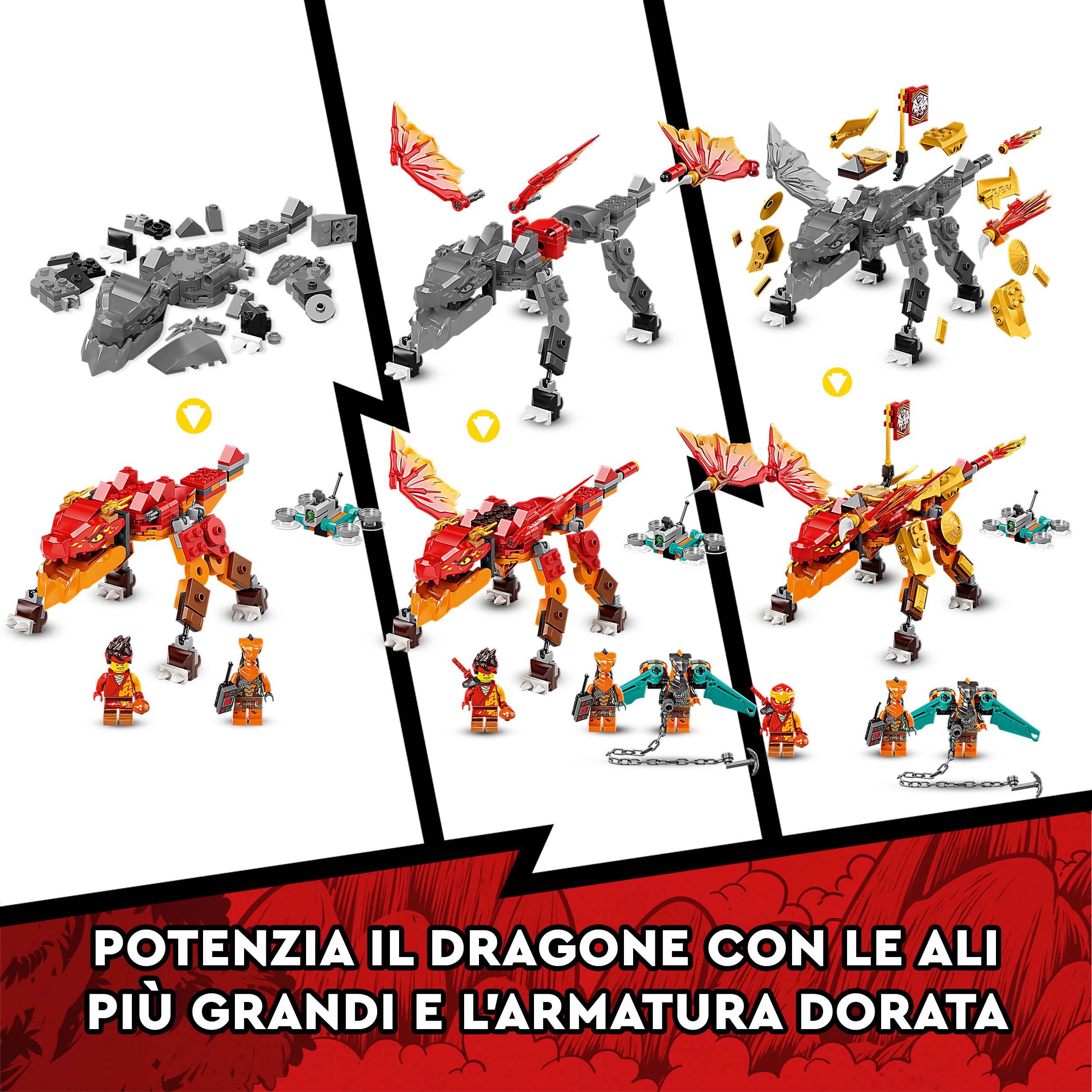 LEGO NINJAGO Dragone del Fuoco di Kai - EVOLUTION, Set per Bambini di 6 Anni con 71762, , large