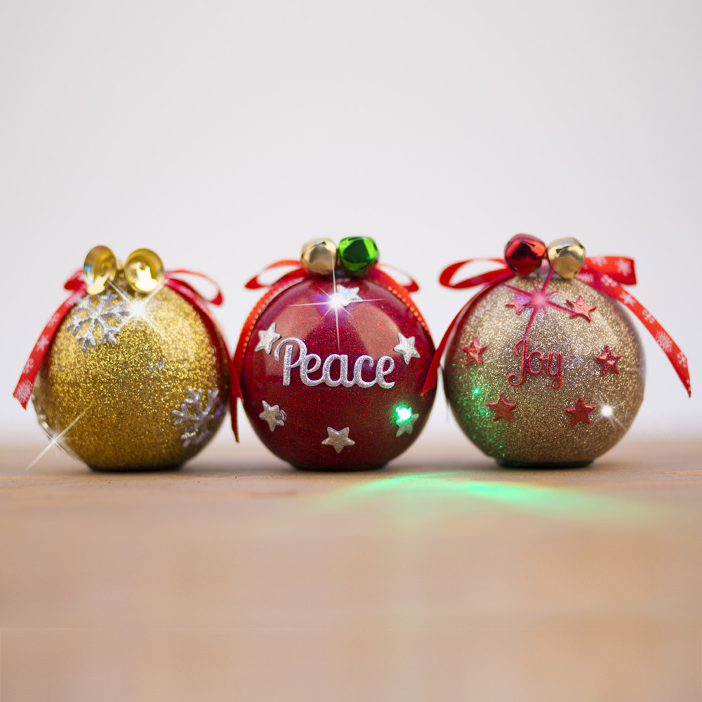 Pallina di Natale con Led, , large