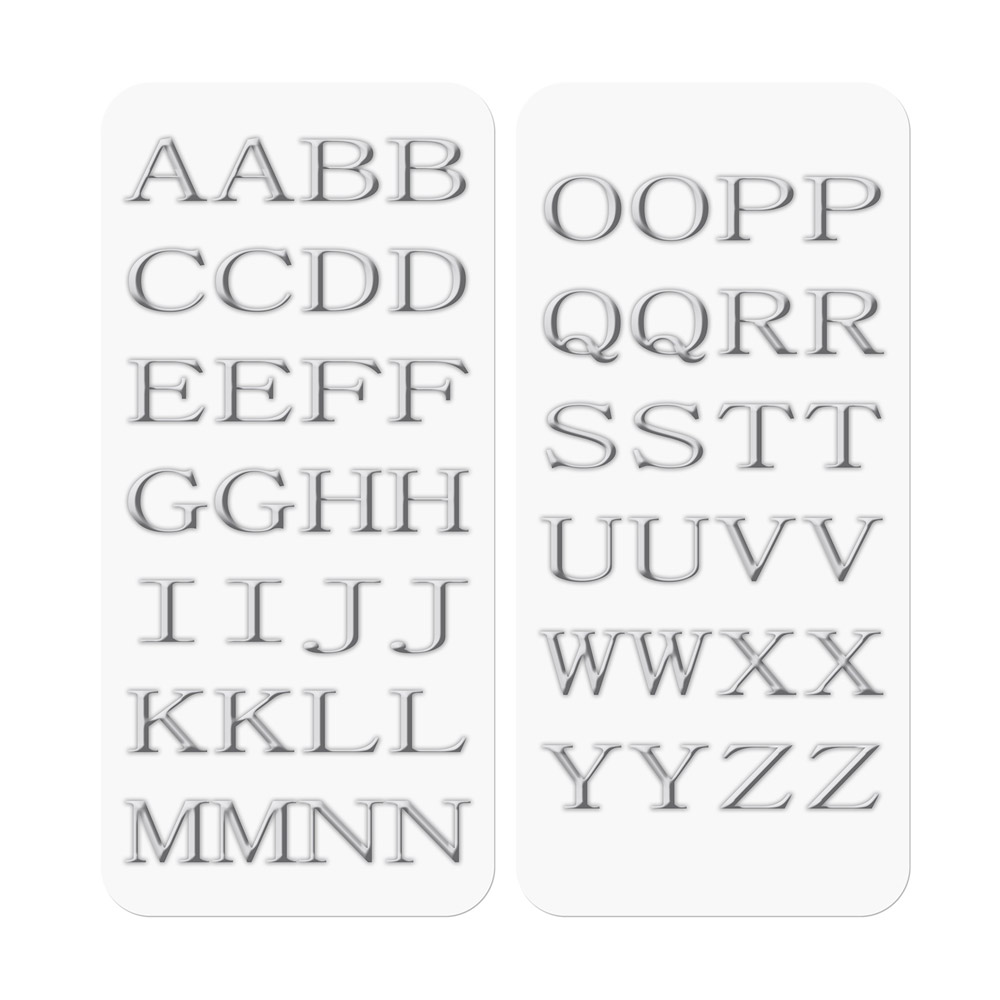 3d Stickers Letters Silver Celly, , large