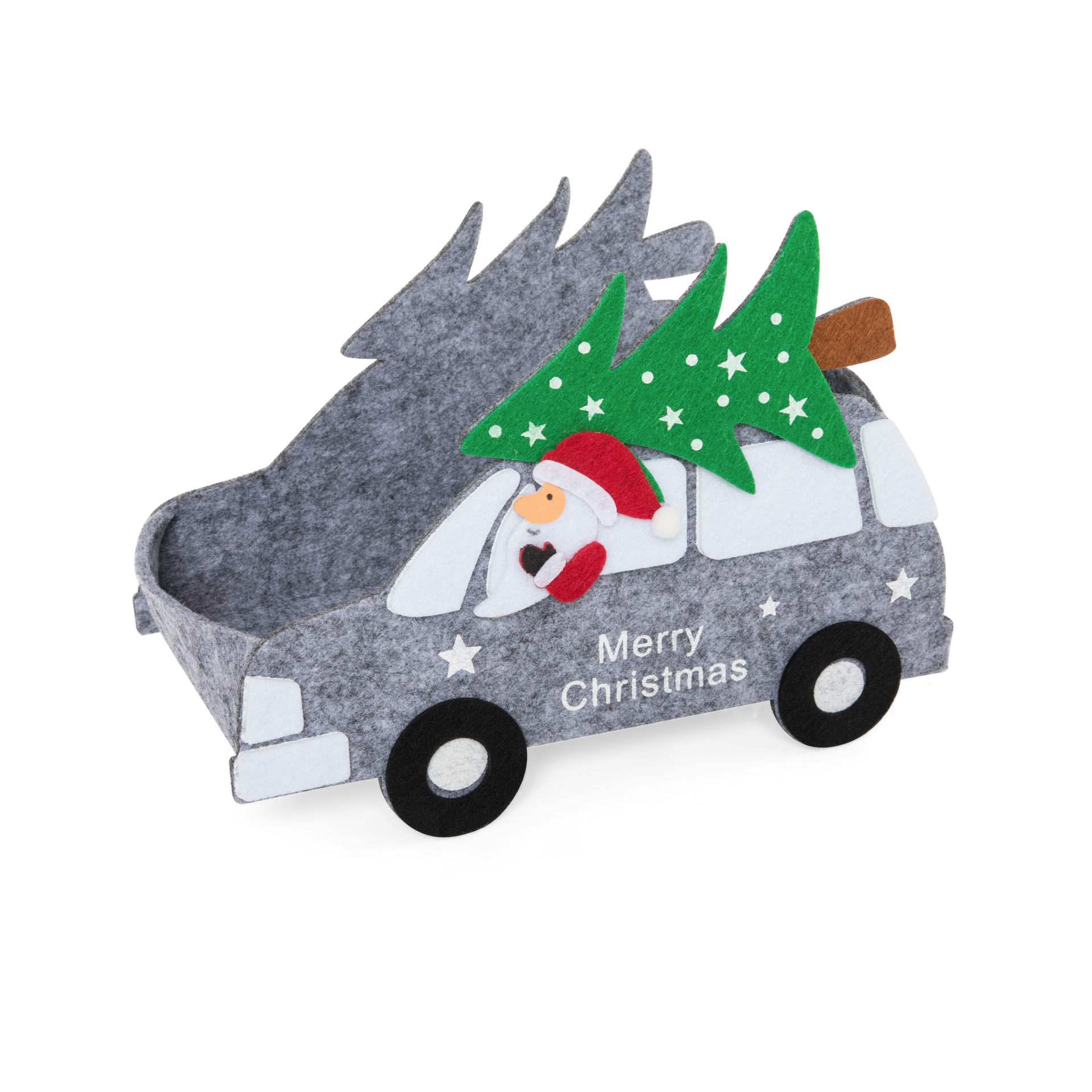 Furgoncino Babbo Natale In Feltro, , large
