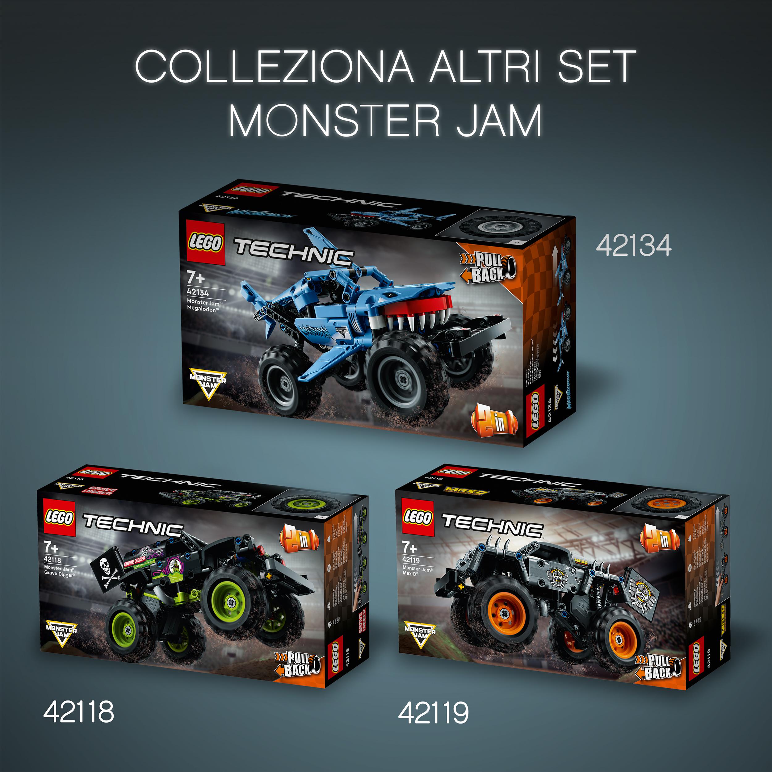 LEGO Technic Monster Jam El Toro Loco, Set 2 in 1 Camion e Macchina Giocattolo, 42135, , large
