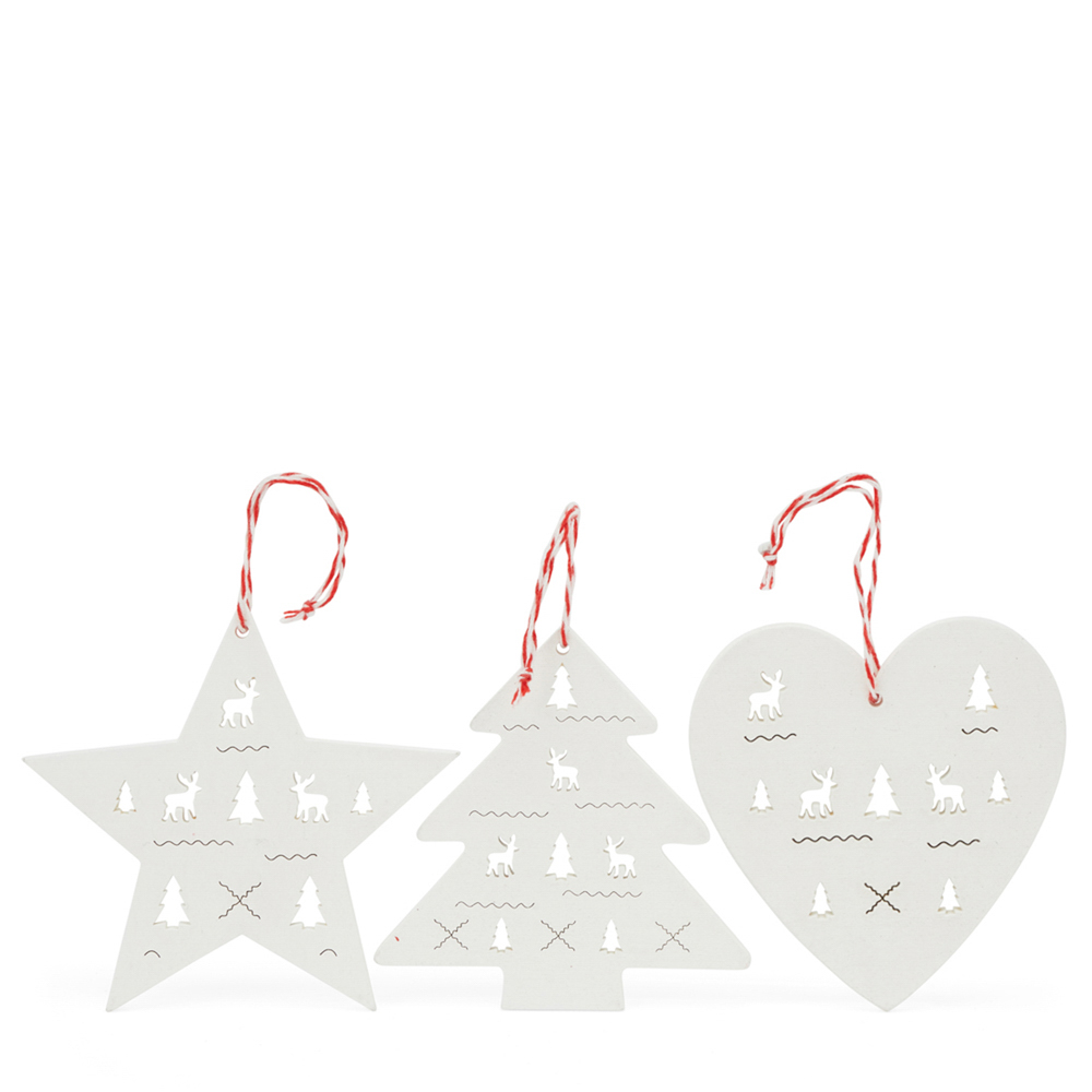 Decorazioni in legno Set di 3 pz, , large