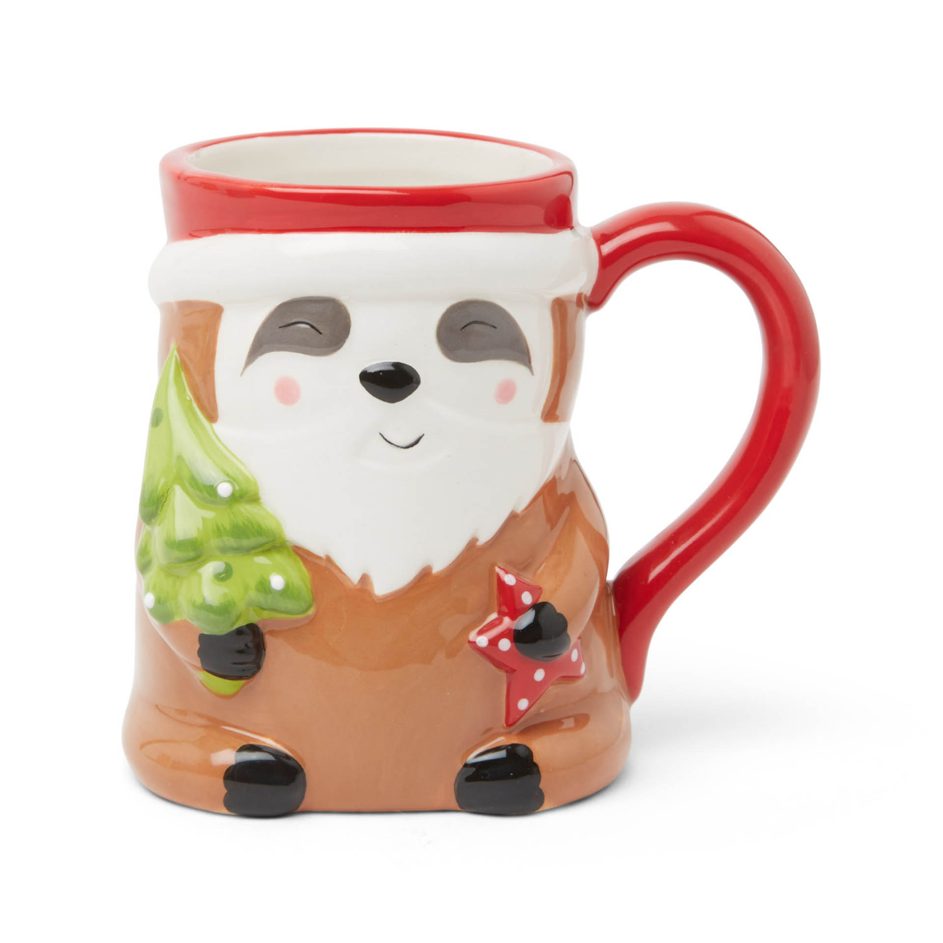 Tazza mug natalizia in ceramica bradipo, , large