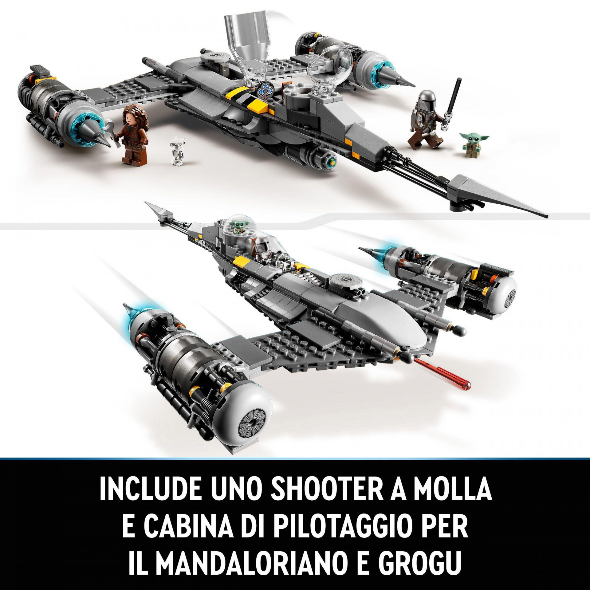 LEGO Star Wars Starfighter N-1 del Mandaloriano, The Book of Boba Fett Set con P 75325, , large