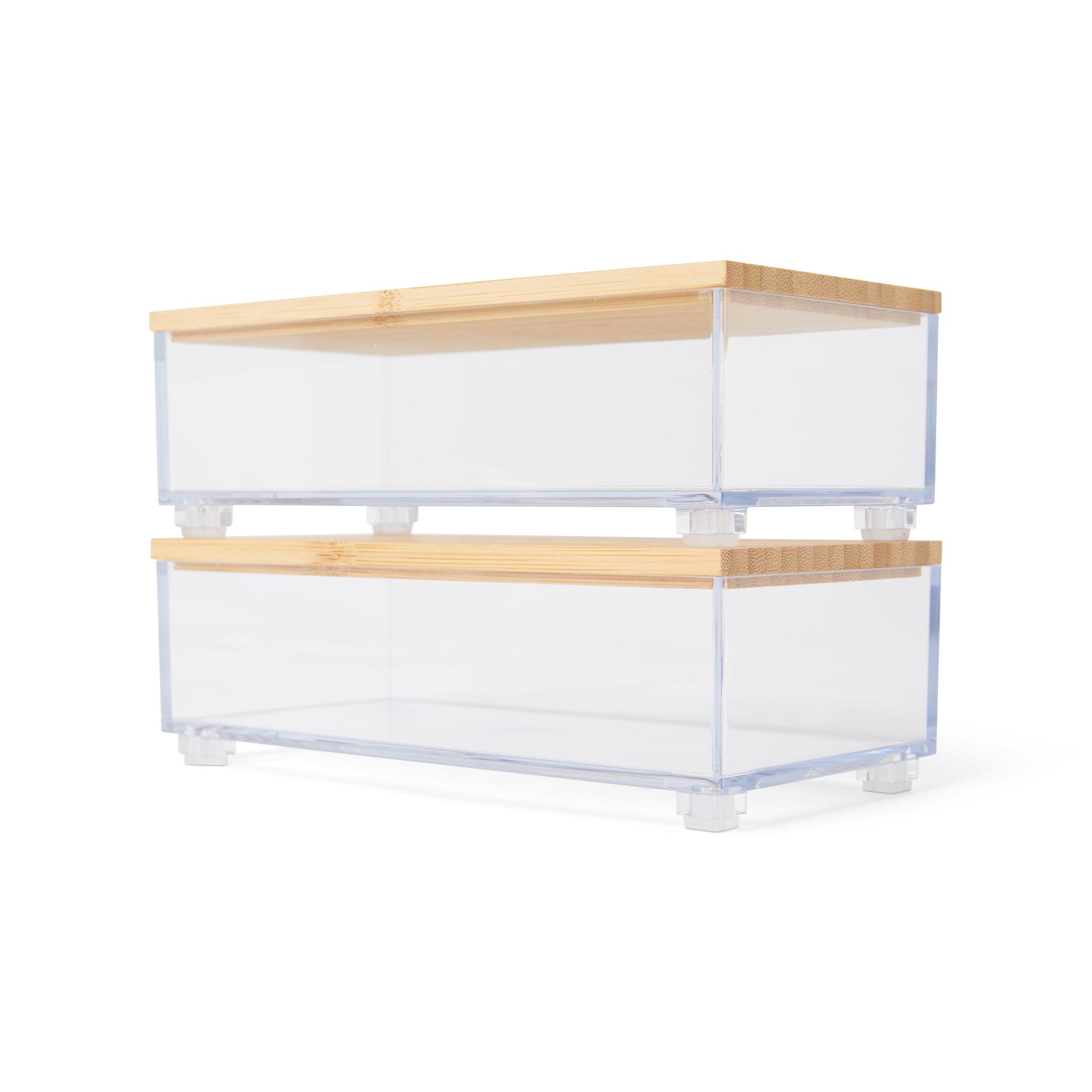 Contenitore Con Coperchio In Bambù - Set Da 2 Pz, , large