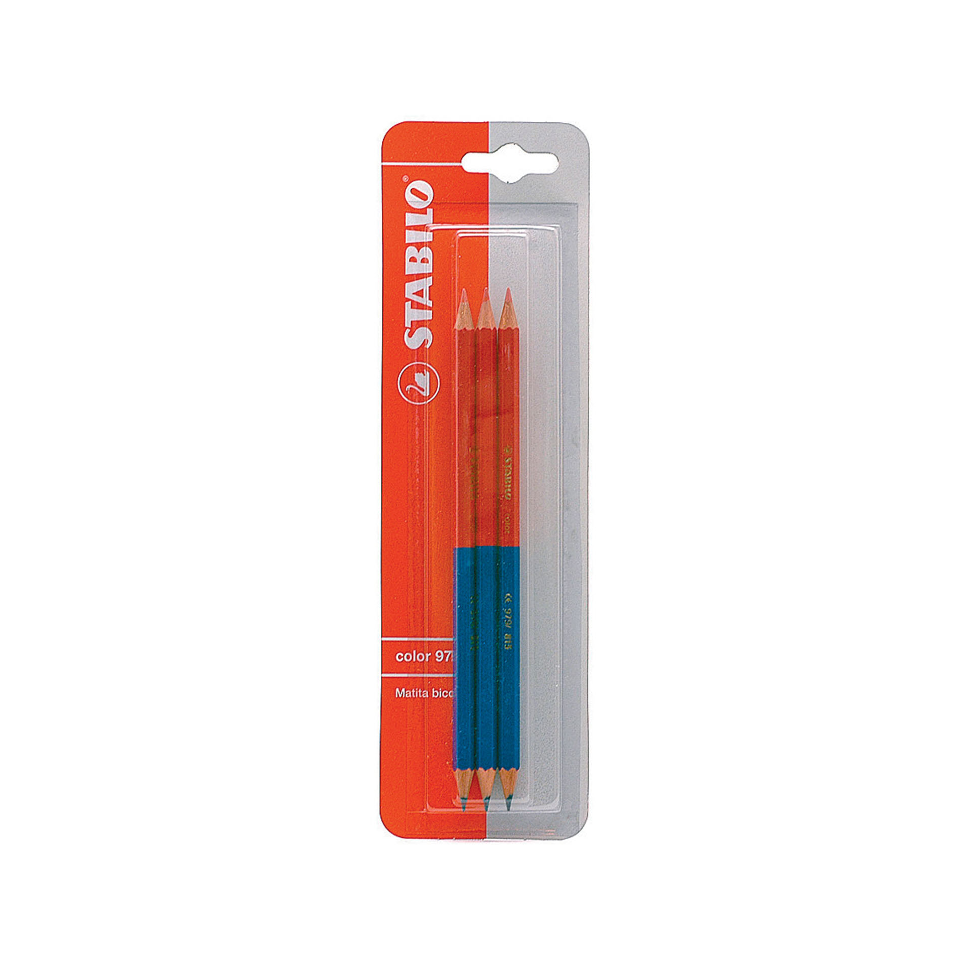 Matita bicolore - STABILO bicolor - rosso/blu - Pack da 3, , large