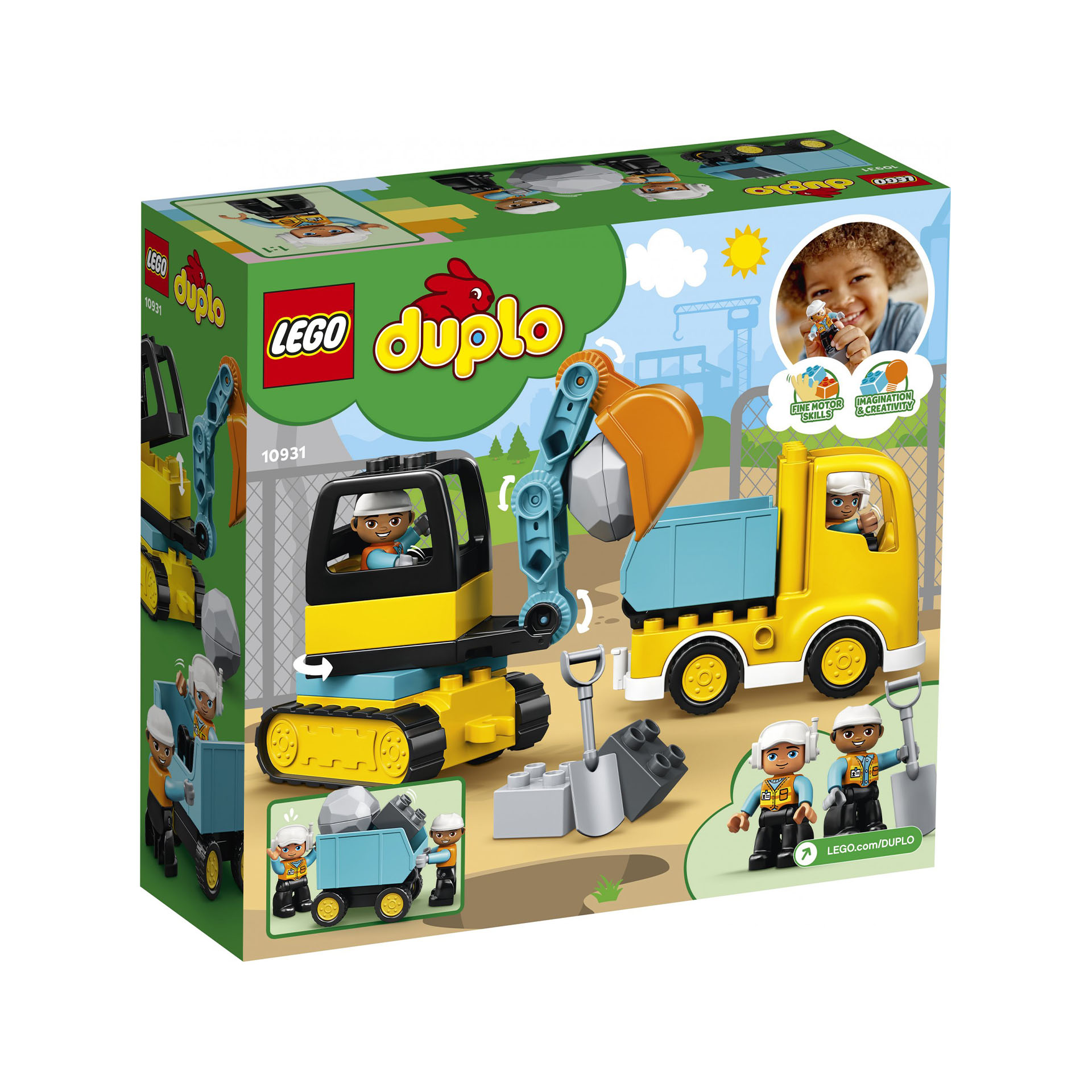 LEGO Duplo Camion e scavatore cingolato 10931, , large