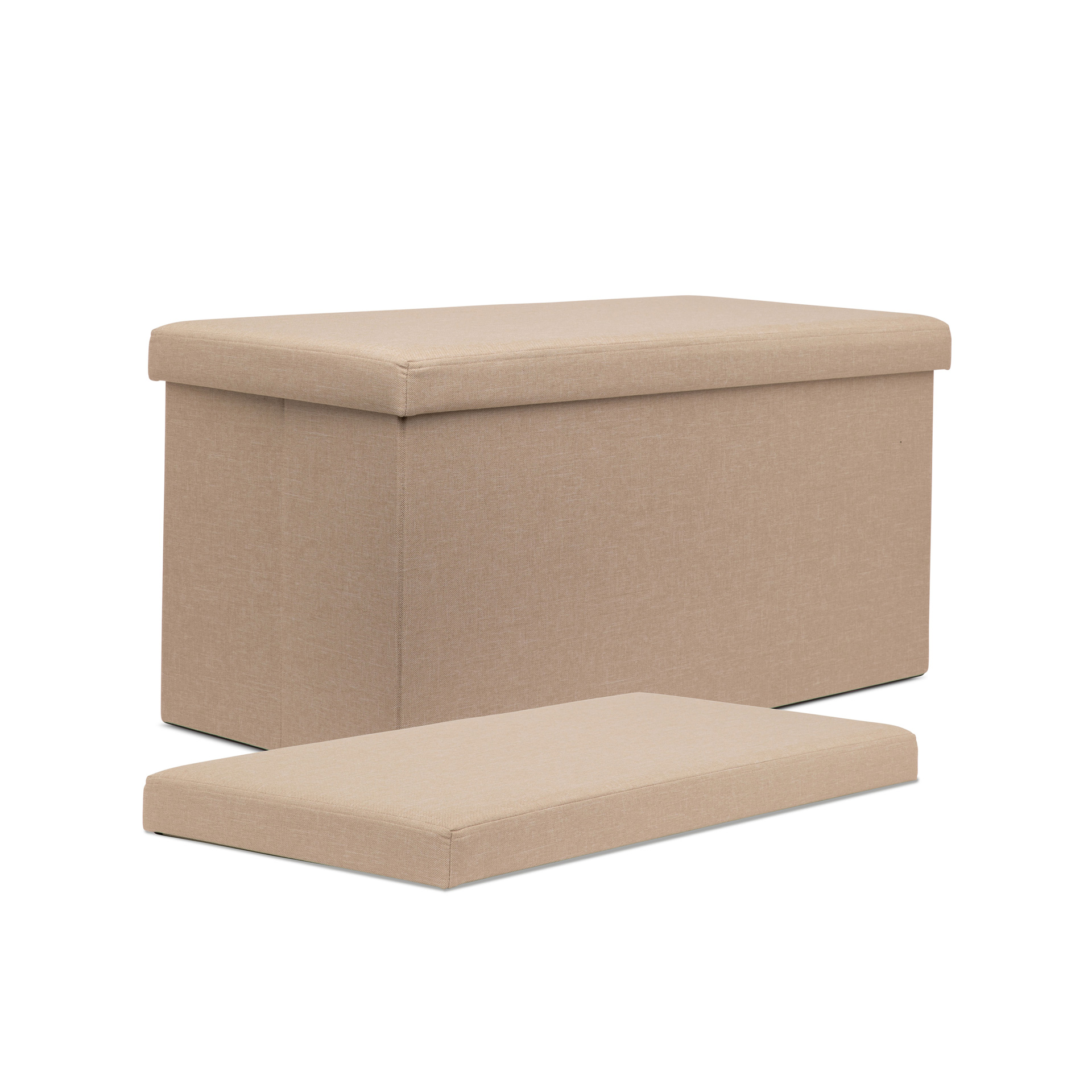 Pouf contenitore cassapanca pieghevole, , large