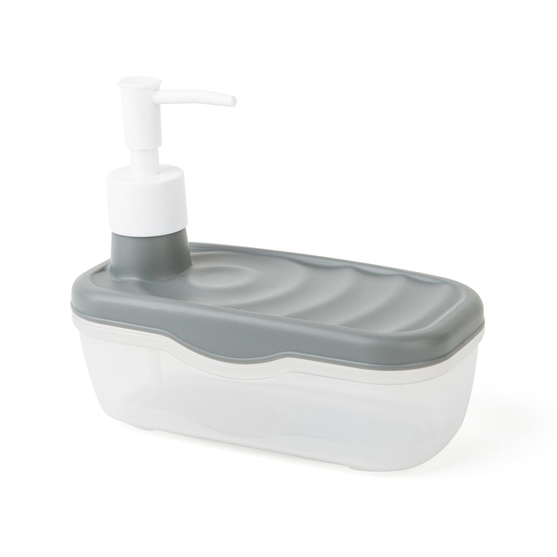 Dispenser sapone con porta spugna, , large