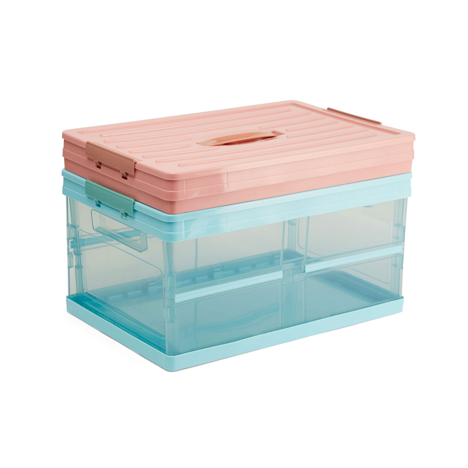 Scatola contenitore in plastica, colore rosa, rosa, large