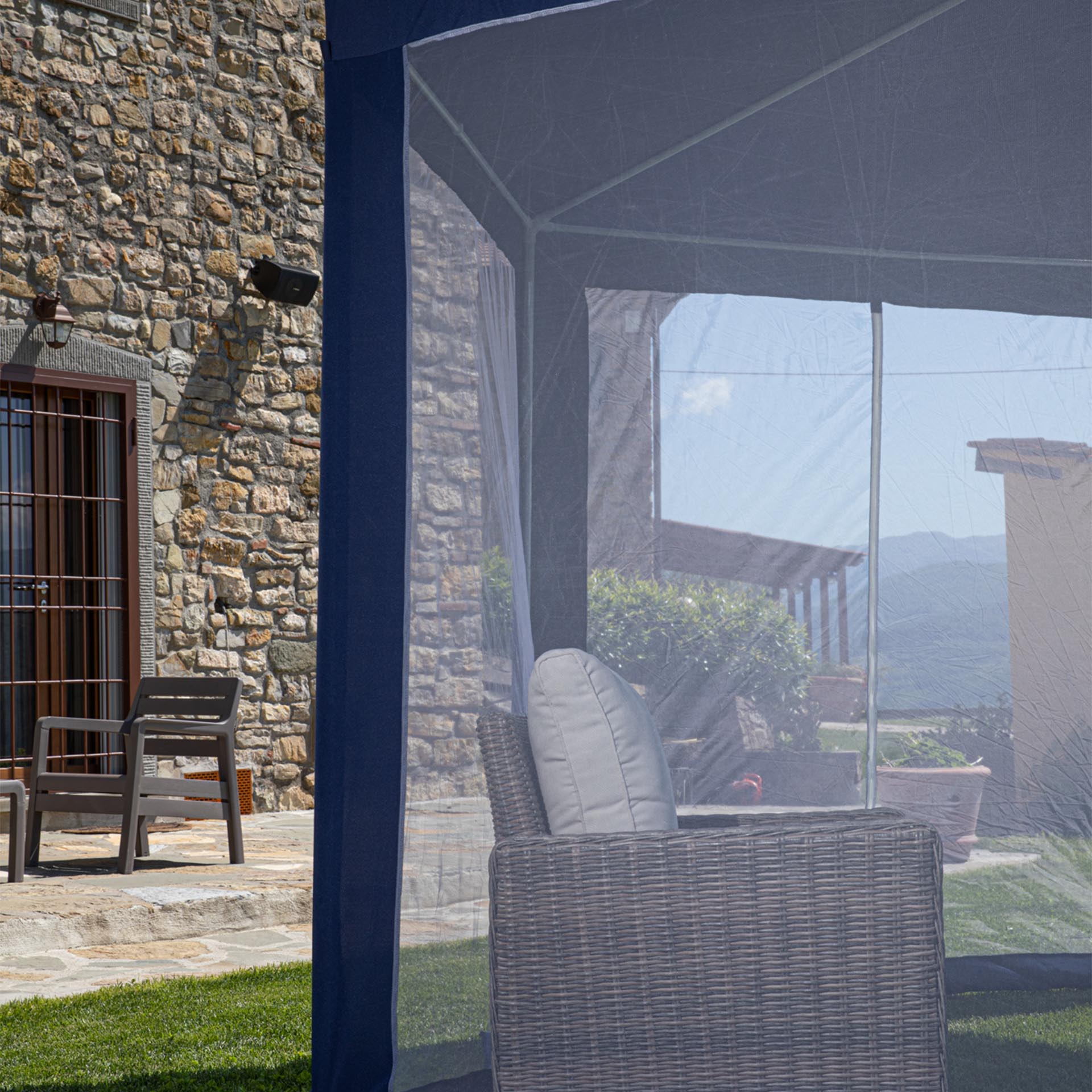 Gazebo Esagonale Con Zanzariera, , large