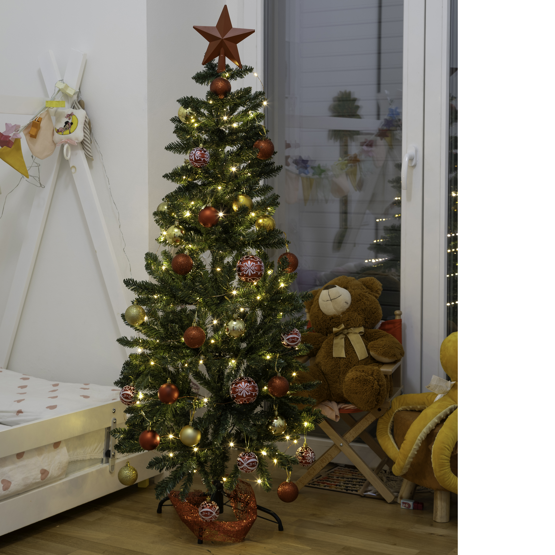 Albero Di Natale Artificiale H 150 Cm, , large