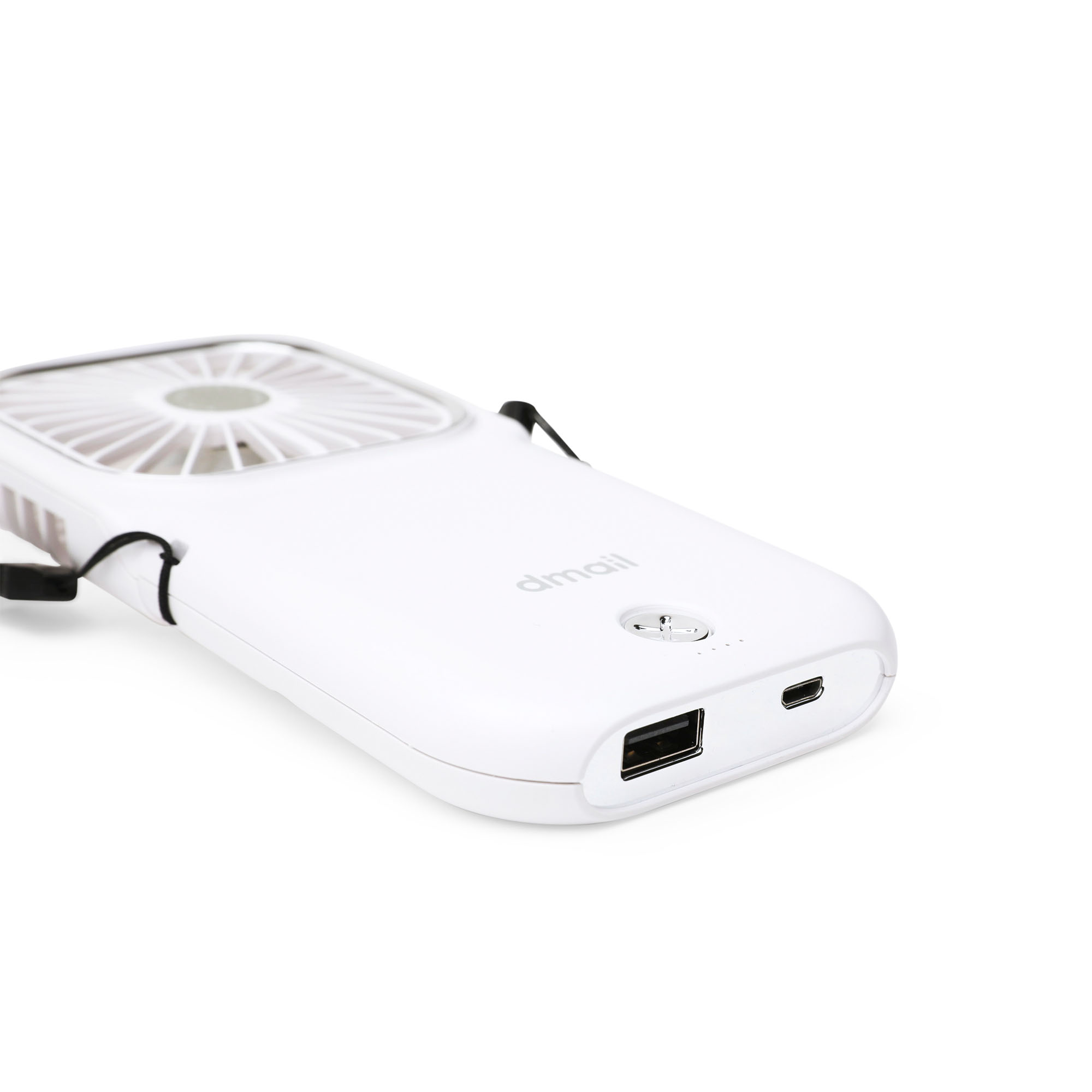 Mini ventilatore portatile ricaricabile con power bank, , large