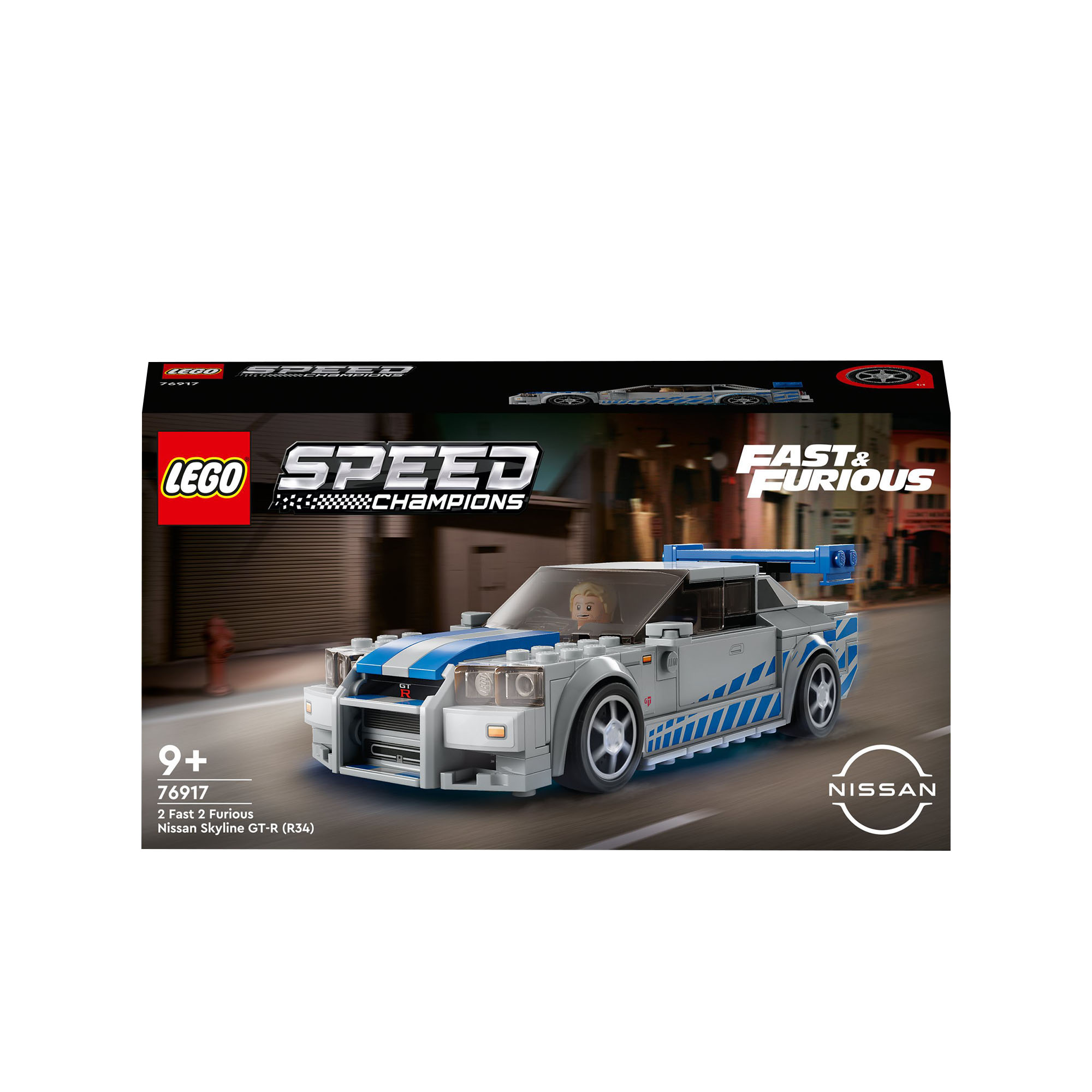 LEGO 76917 Speed Champions 2 Fast 2 Furious Nissan Skyline GT-R (R34) Macchina G 76917