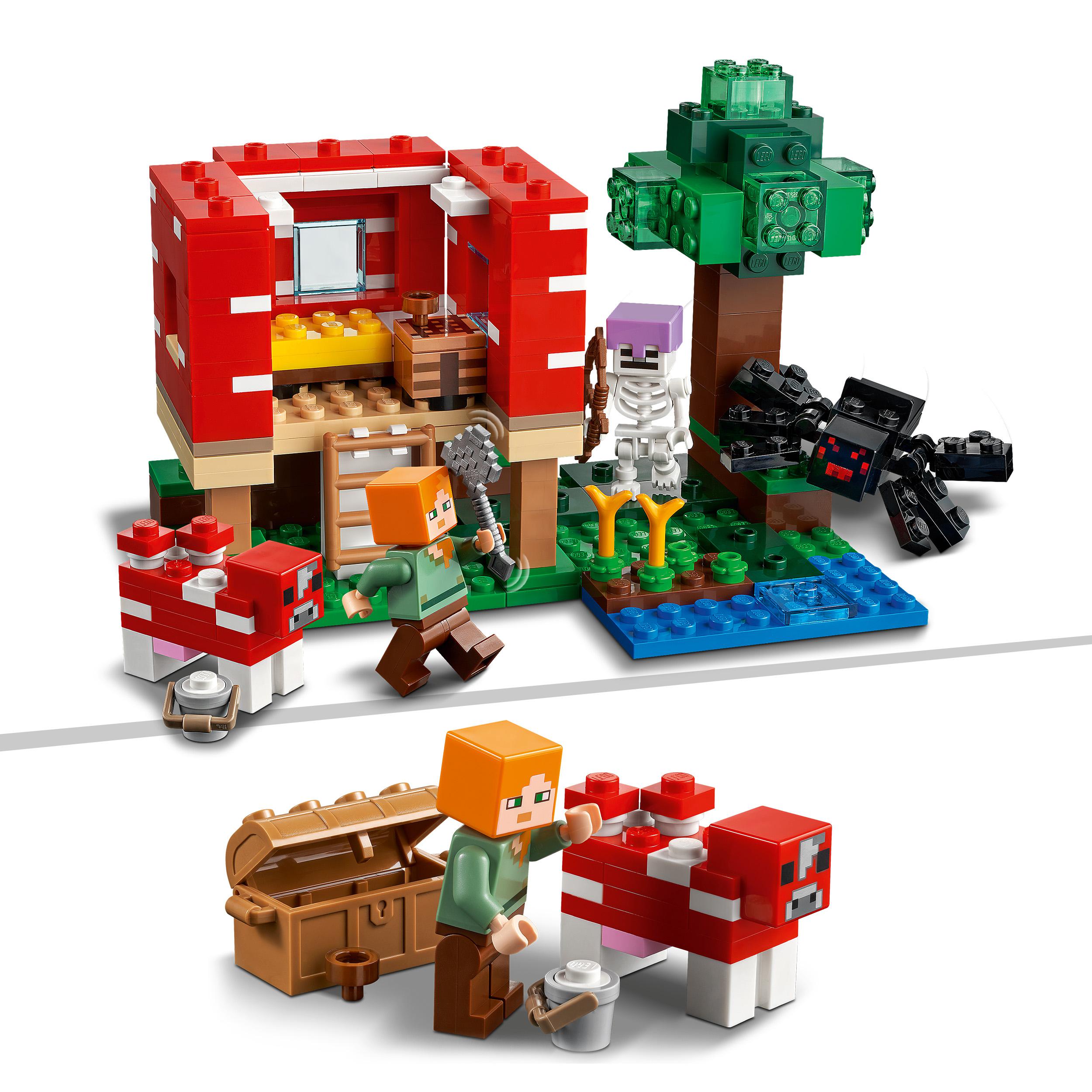 LEGO Minecraft La Casa dei Funghi, Giocattoli per Bambini di 8 Anni, Idea Regalo 21179, , large