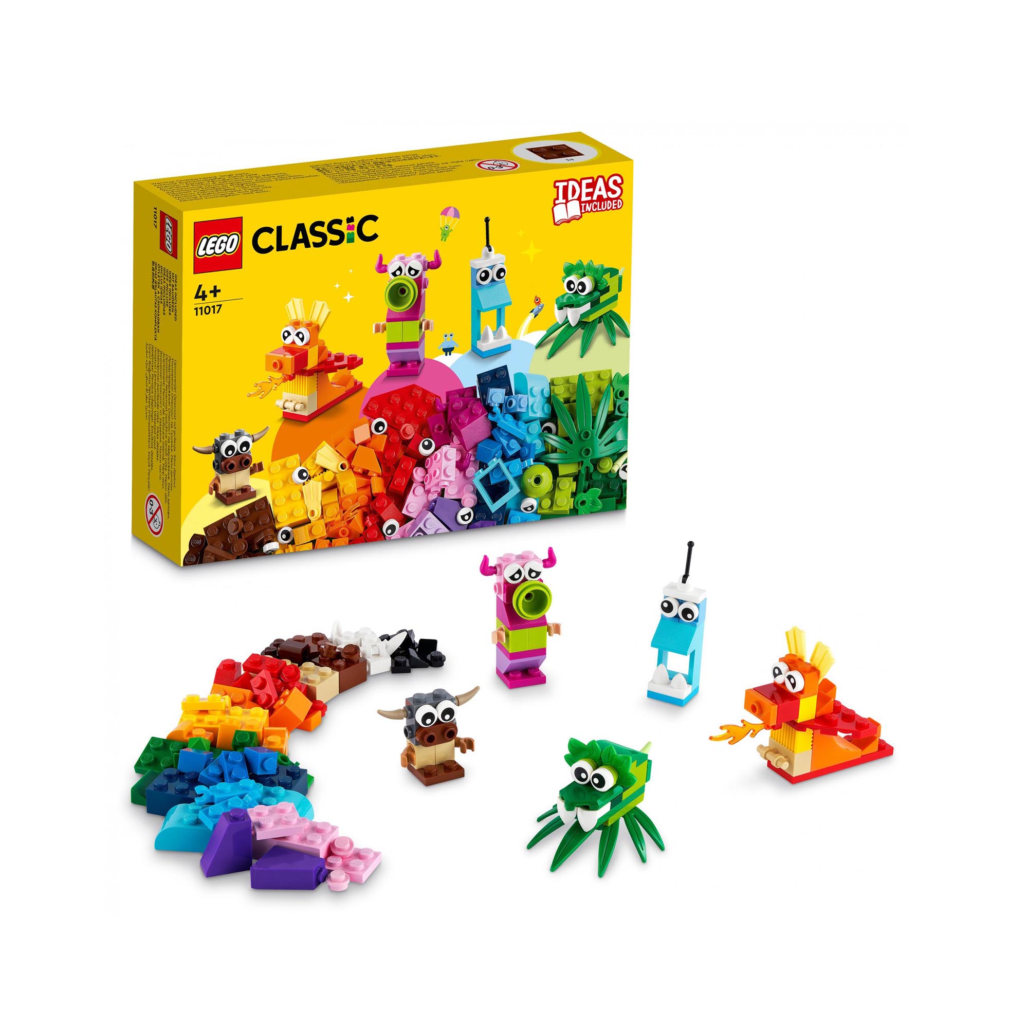 LEGO 11017 Classic Mostri Creativi, Giochi Educativi per Bambini dai 4 Anni in s 11017, , large