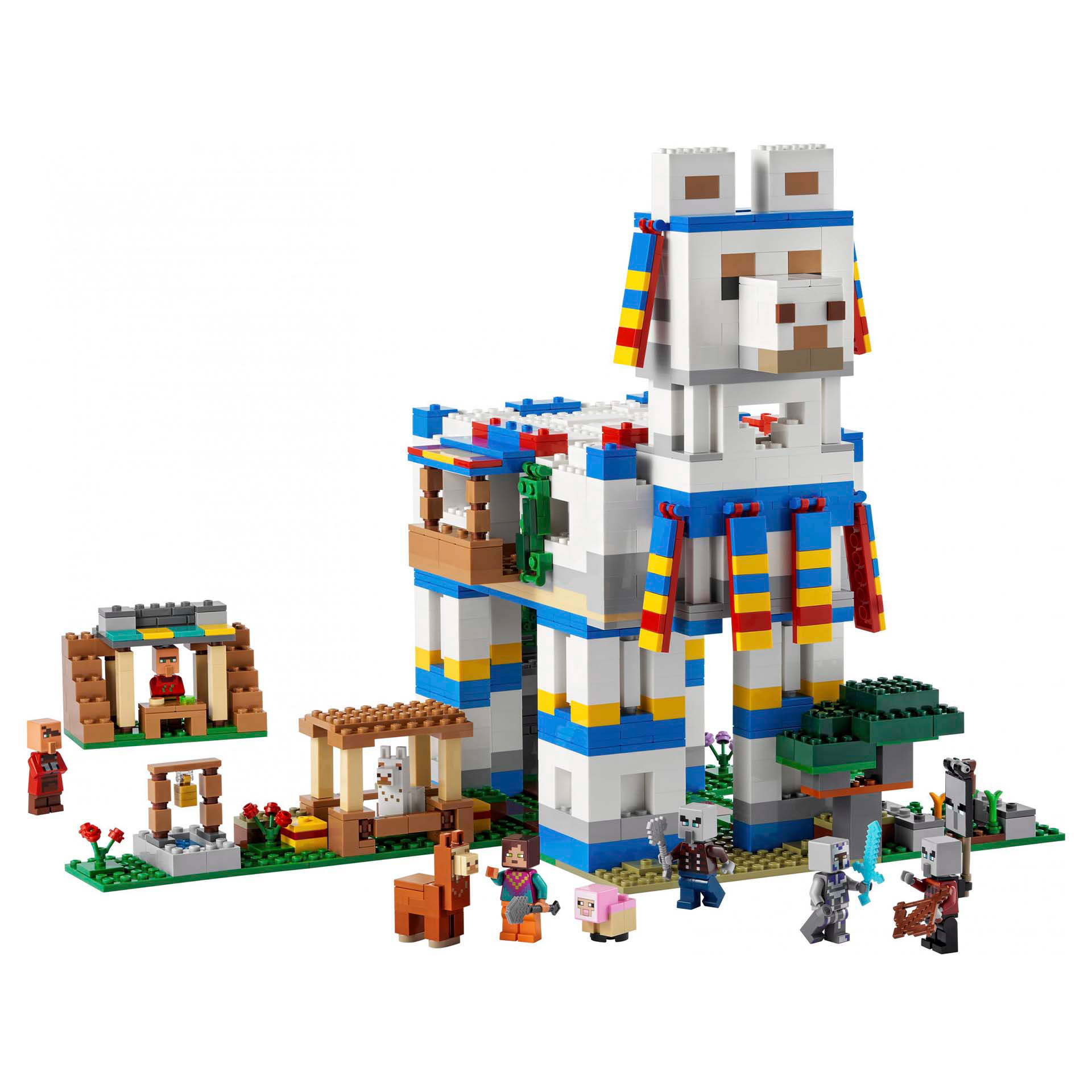 LEGO Minecraft Il Villaggio dei Lama, Casa Giocattolo da Costruire con Animali d 21188, , large