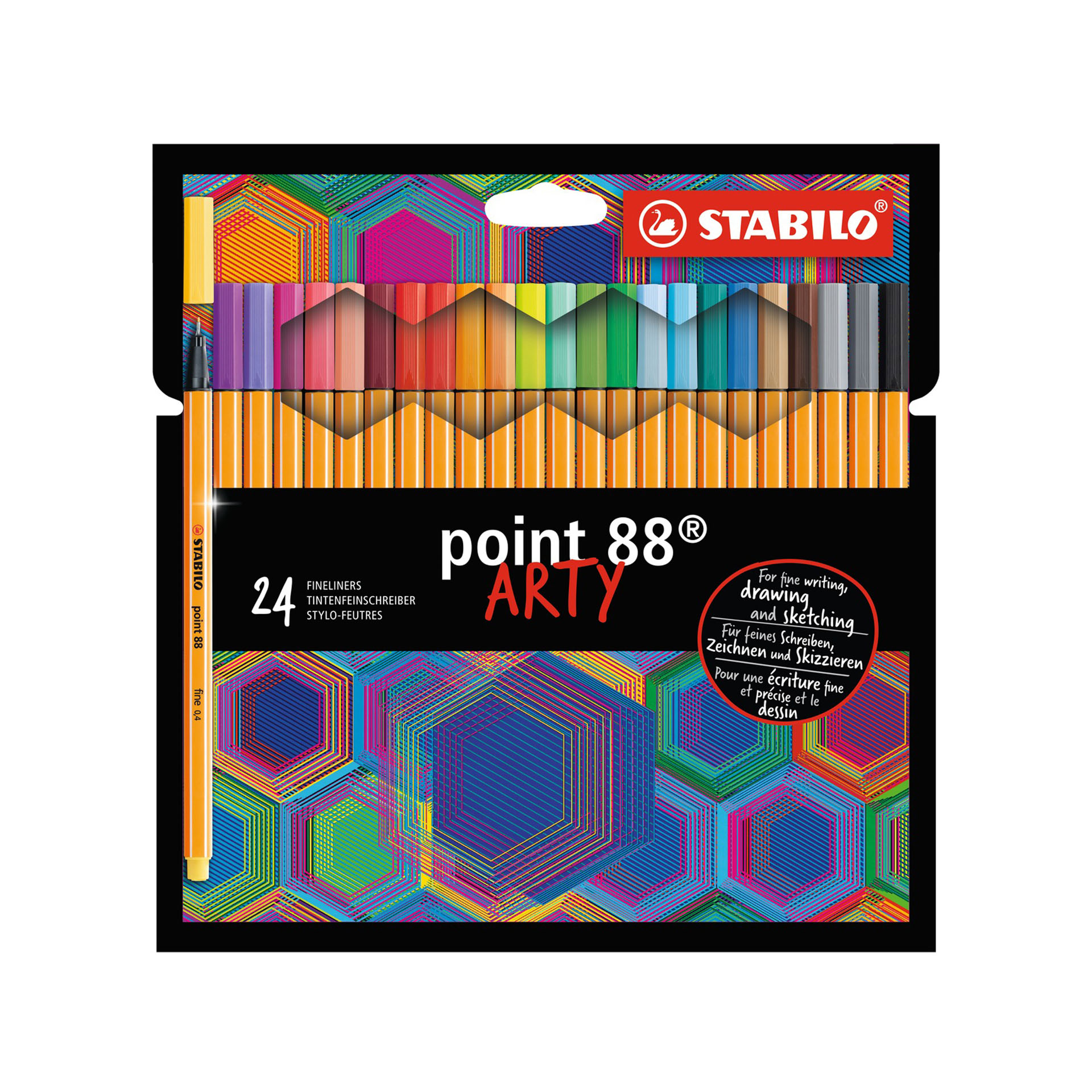 Fineliner - STABILO point 88 - ARTY - Astuccio da 24 con appendino, , large
