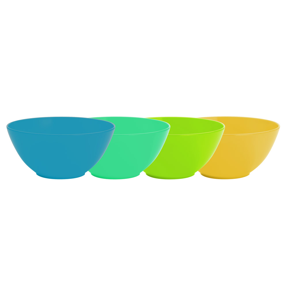Scodelle da cucina in plastica colorate, set di 4 pz, , large