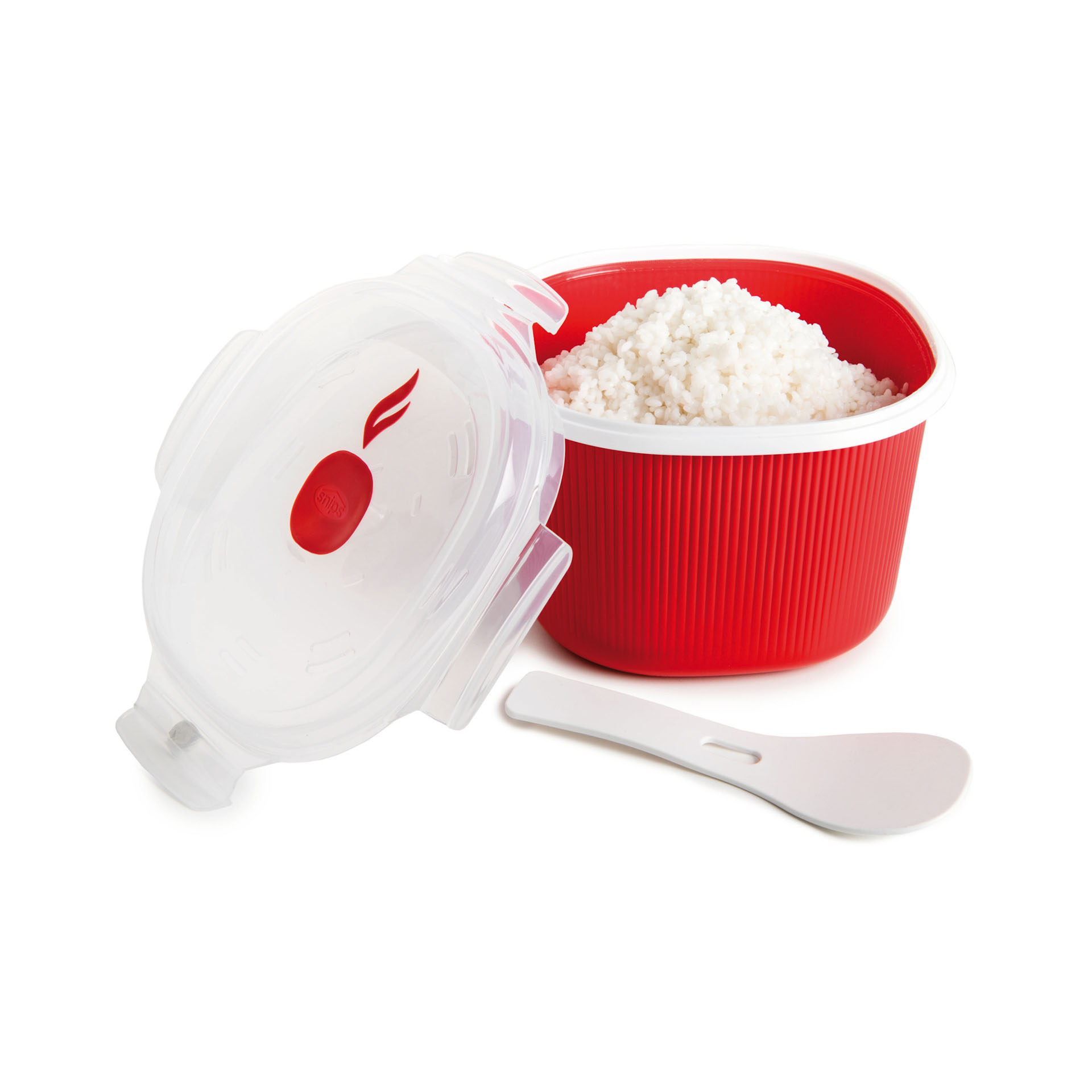 Yatter Fornello di Riso a microonde pentola a Vapore Multifunzione 2L con Coperchio e Cucchiaio Materiale di Sicurezza in PP può Essere Applicato alla Cucina di casa 