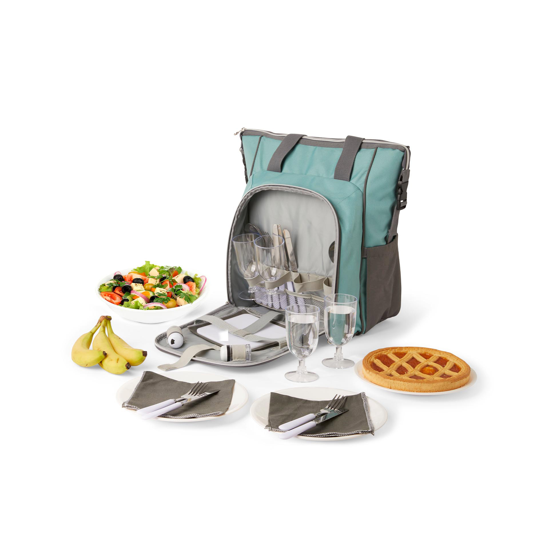 Zaino borsa termica per picnic con accessori, , large