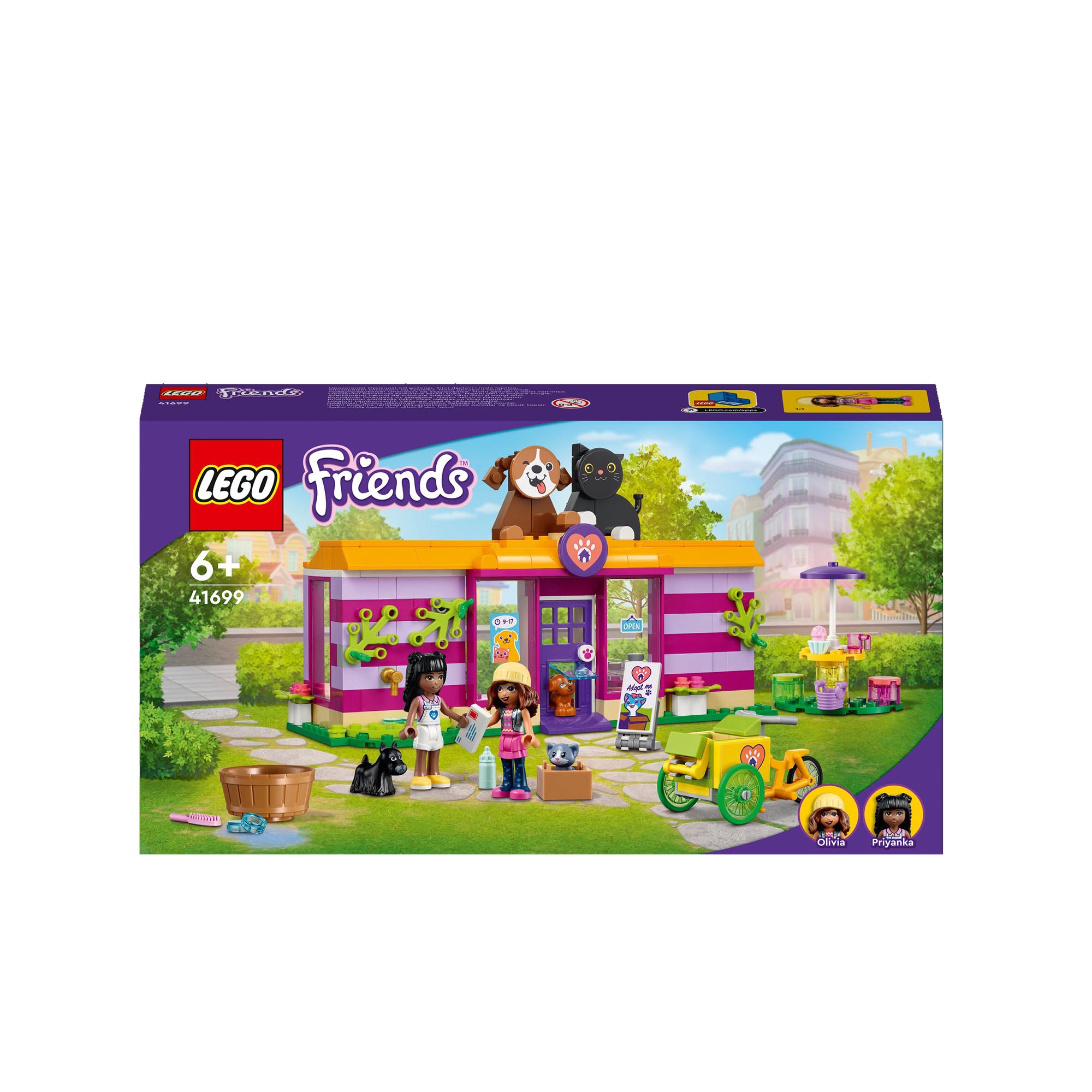 LEGO 41699 Friends Il Caffè di Adozione dei Cuccioli, Parco Giochi Animali, Gioc 41699, , large