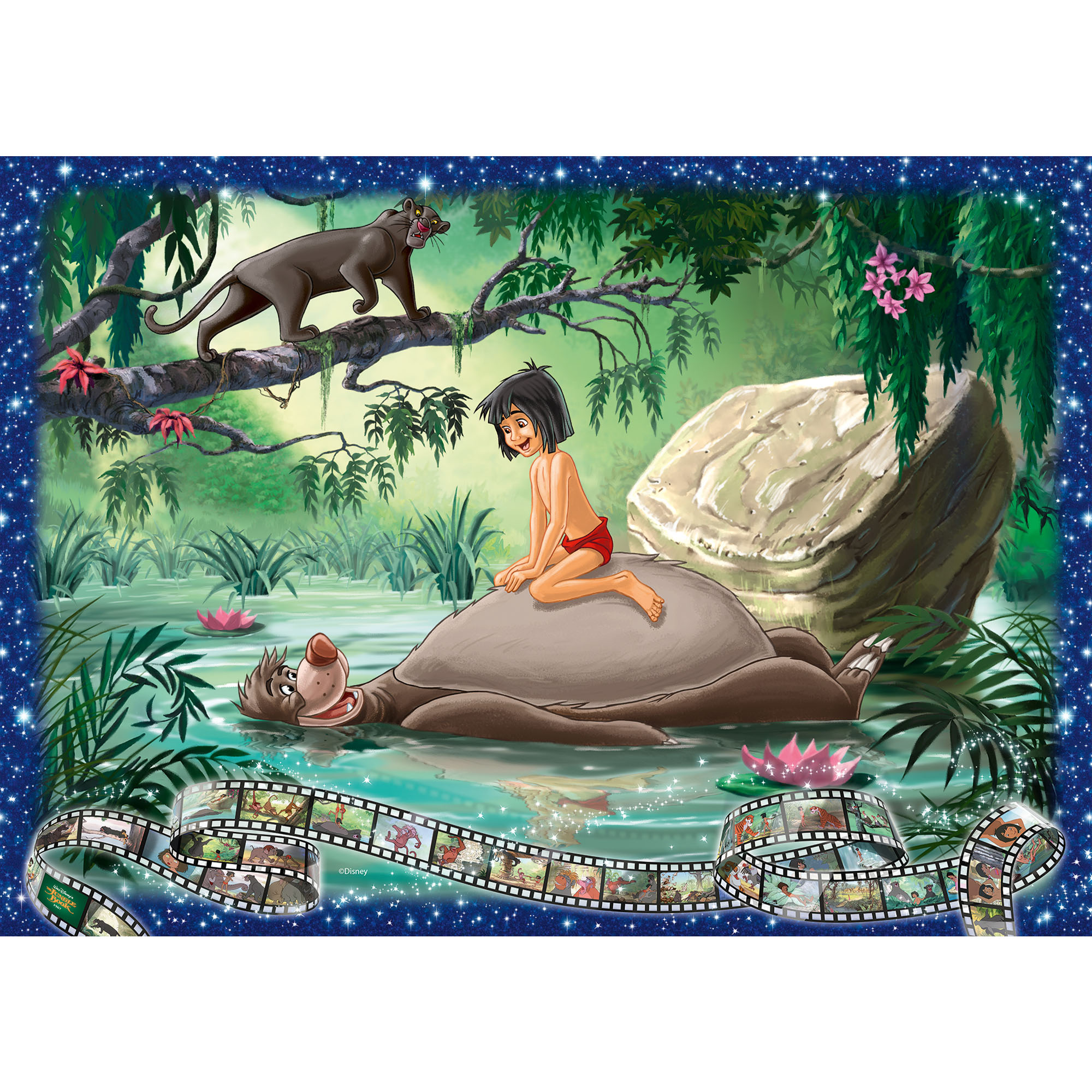Ravensburger Puzzle 1000 pezzi 19744 - Disney Classic Il libro della giungla, , large