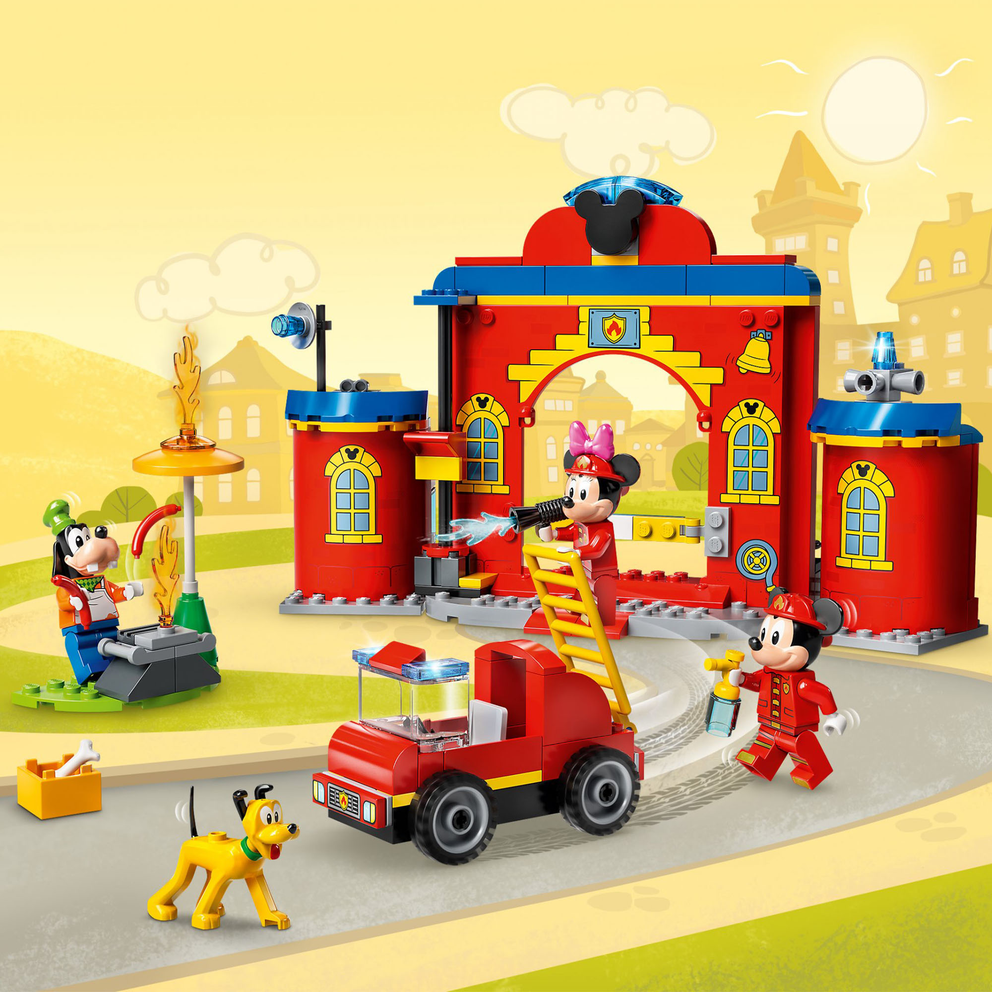 LEGO Disney Mickey and Friends Autopompa e Caserma di Topolino e i Suoi Amici co 10776, , large